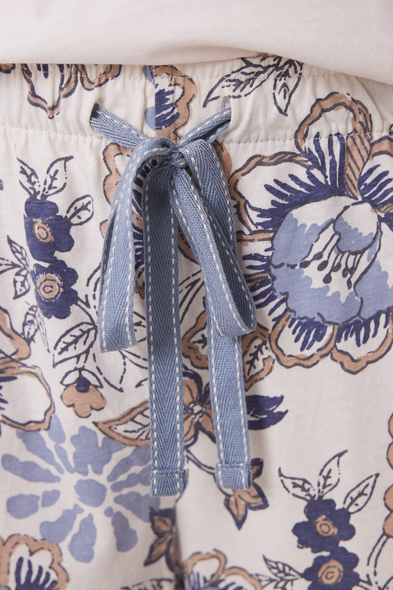Long carrot trouser 100% cotton flowers