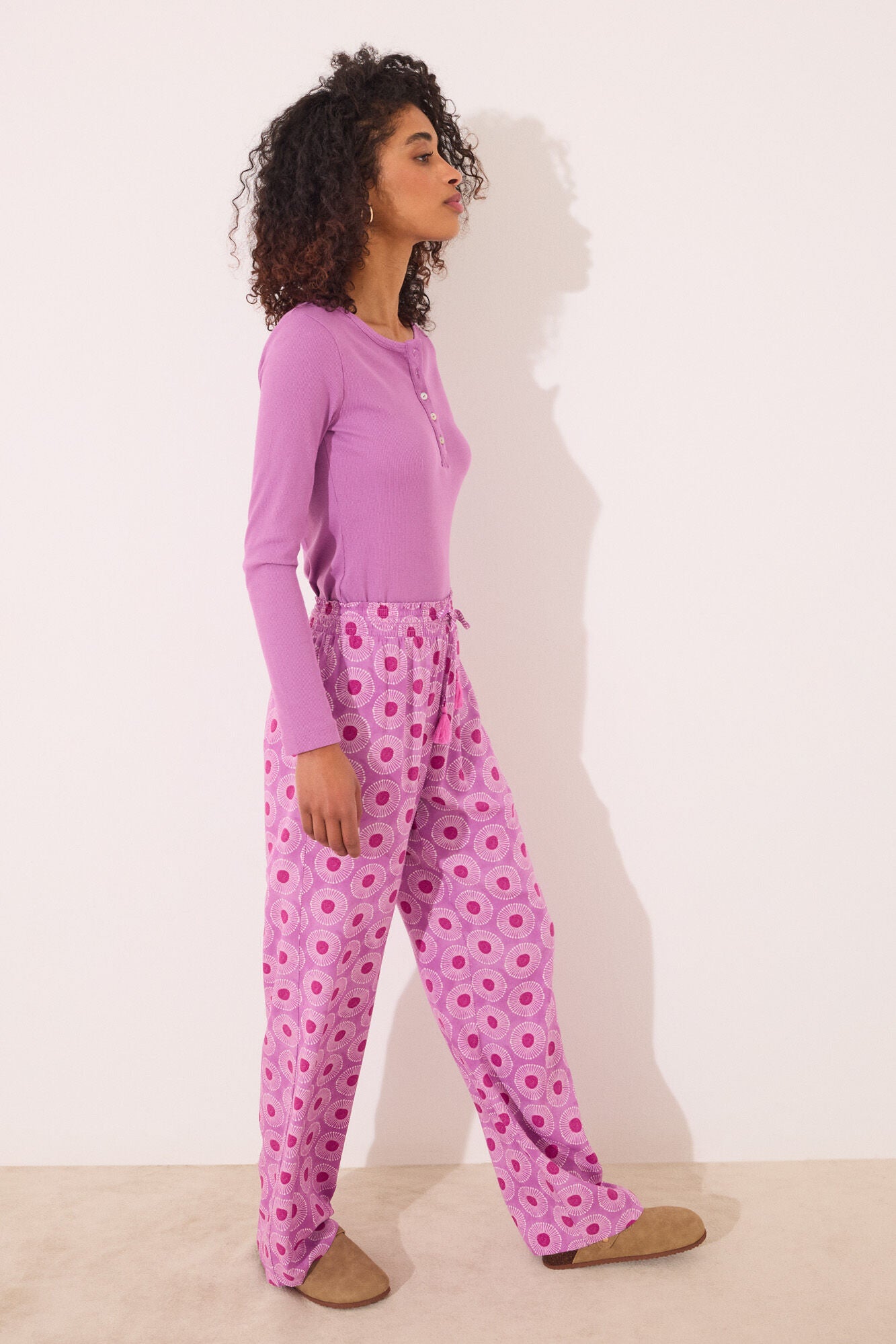 Long trouser with geometric print