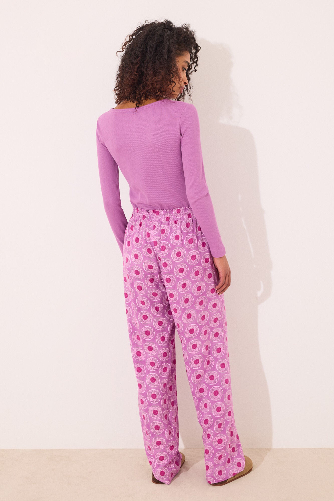 Long trouser with geometric print