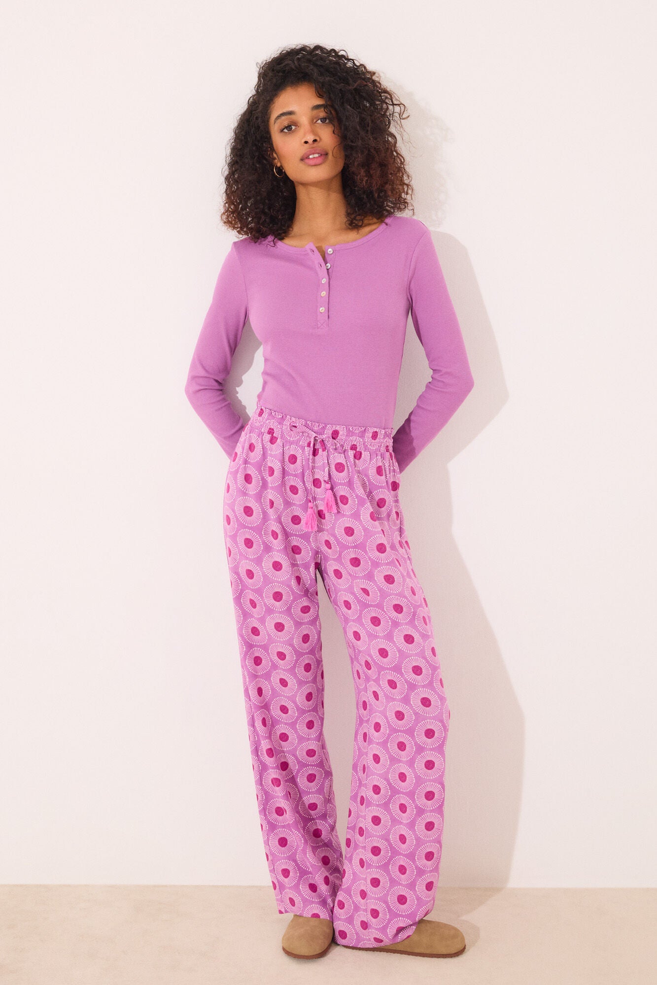 Long trouser with geometric print
