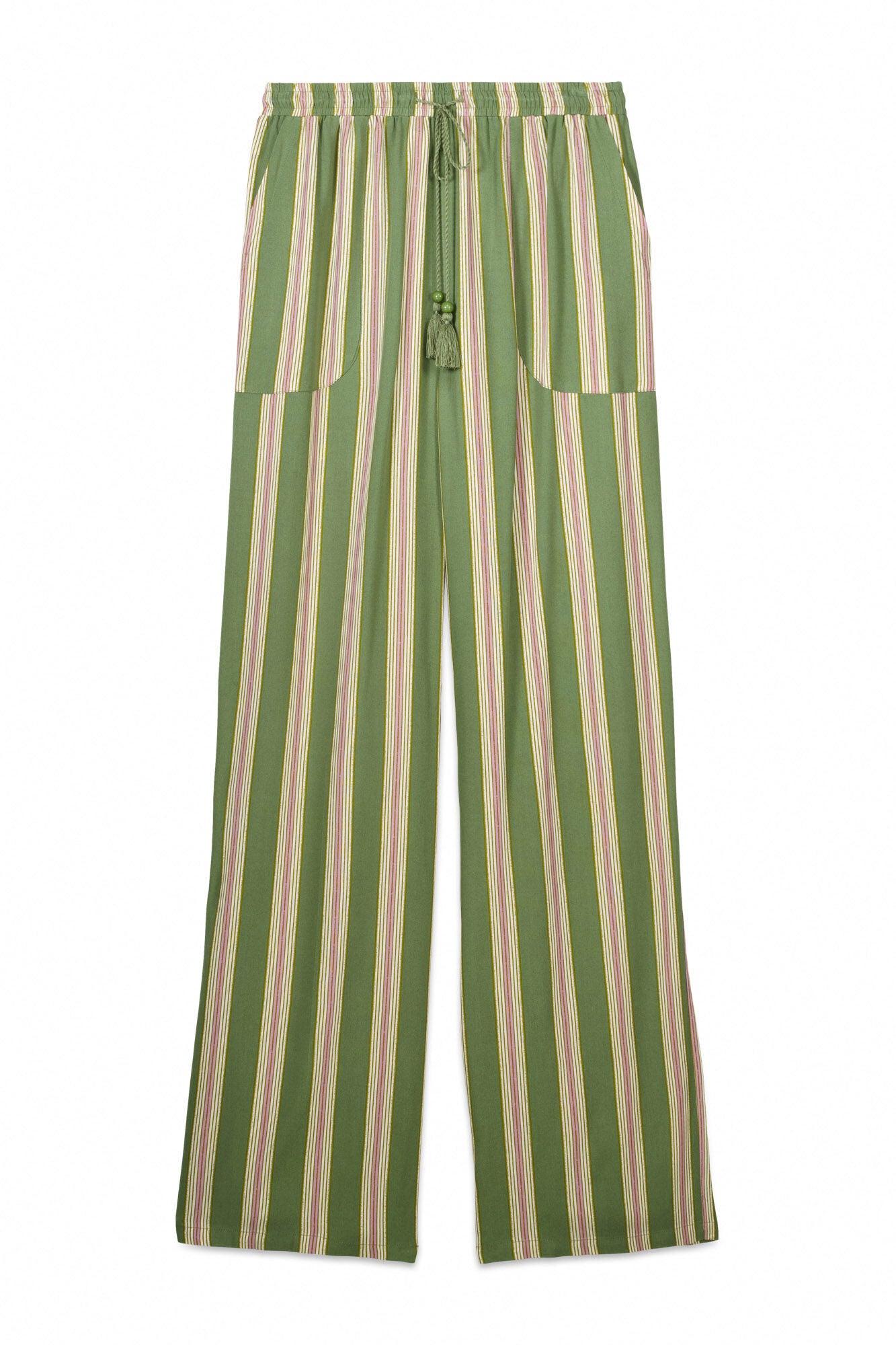 Striped viscose lounge long trouser