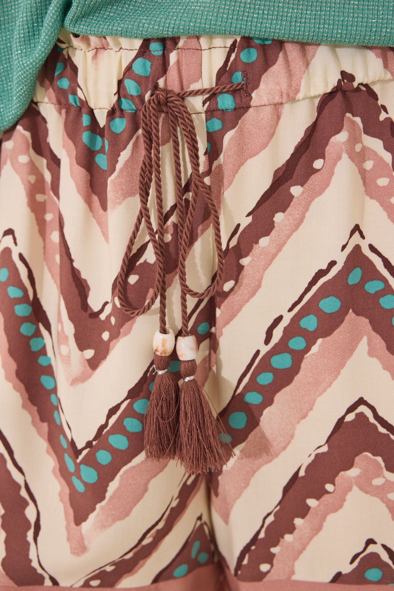 Tribal print viscose trouser