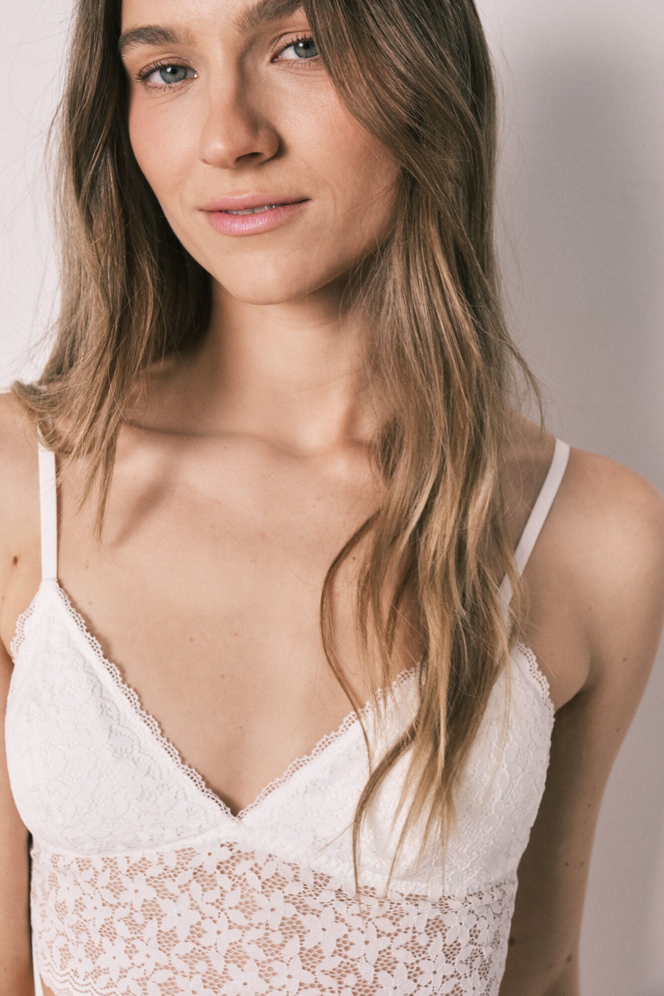 Lace triangle bralette
