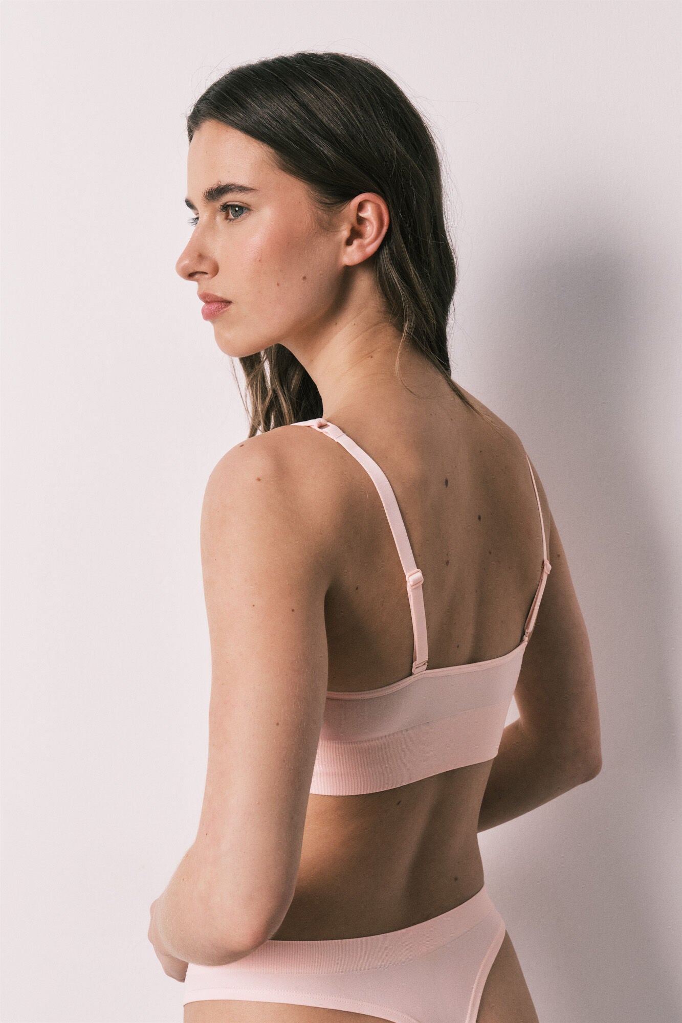 Pink seamless triangle top