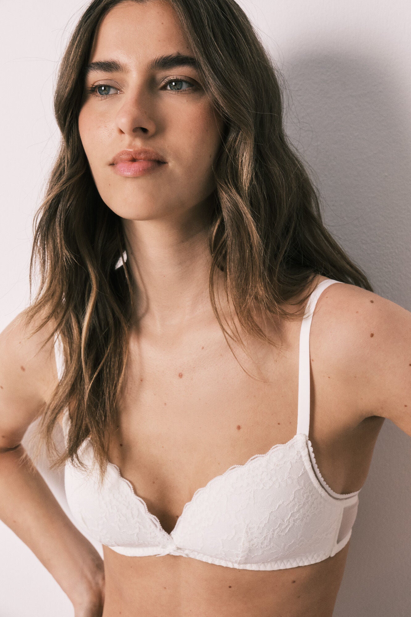 Padded lace bra Cup D