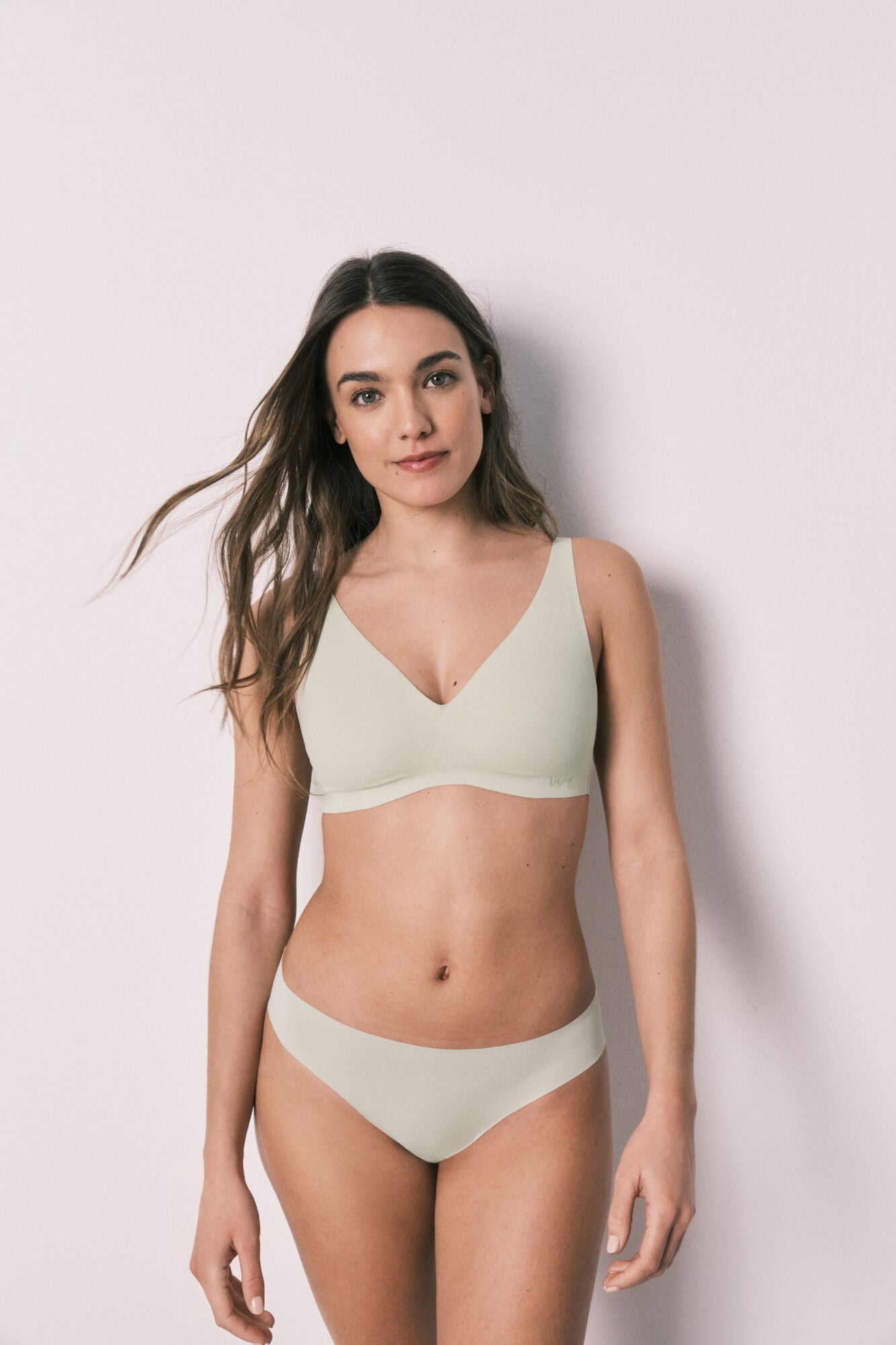 Green clean cut plain halter top