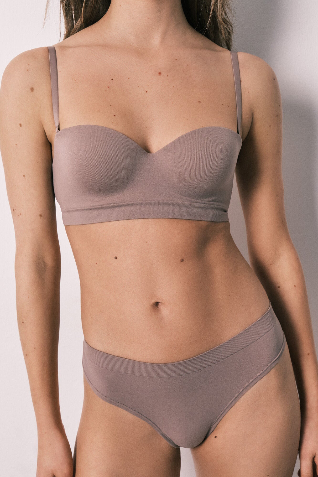 Brown seamless Brazilian panty