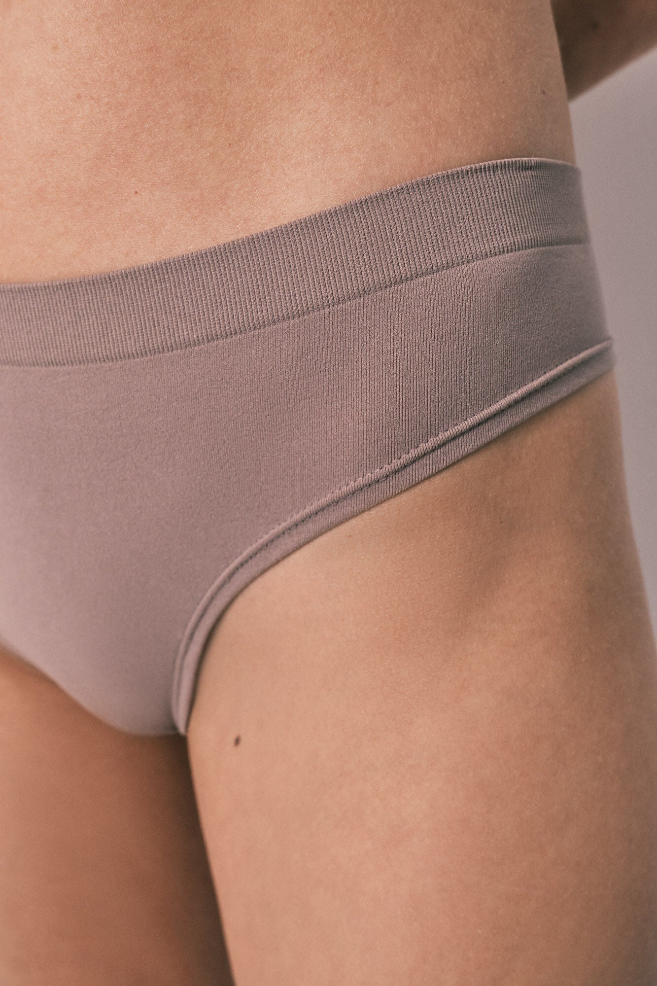Brown seamless Brazilian panty