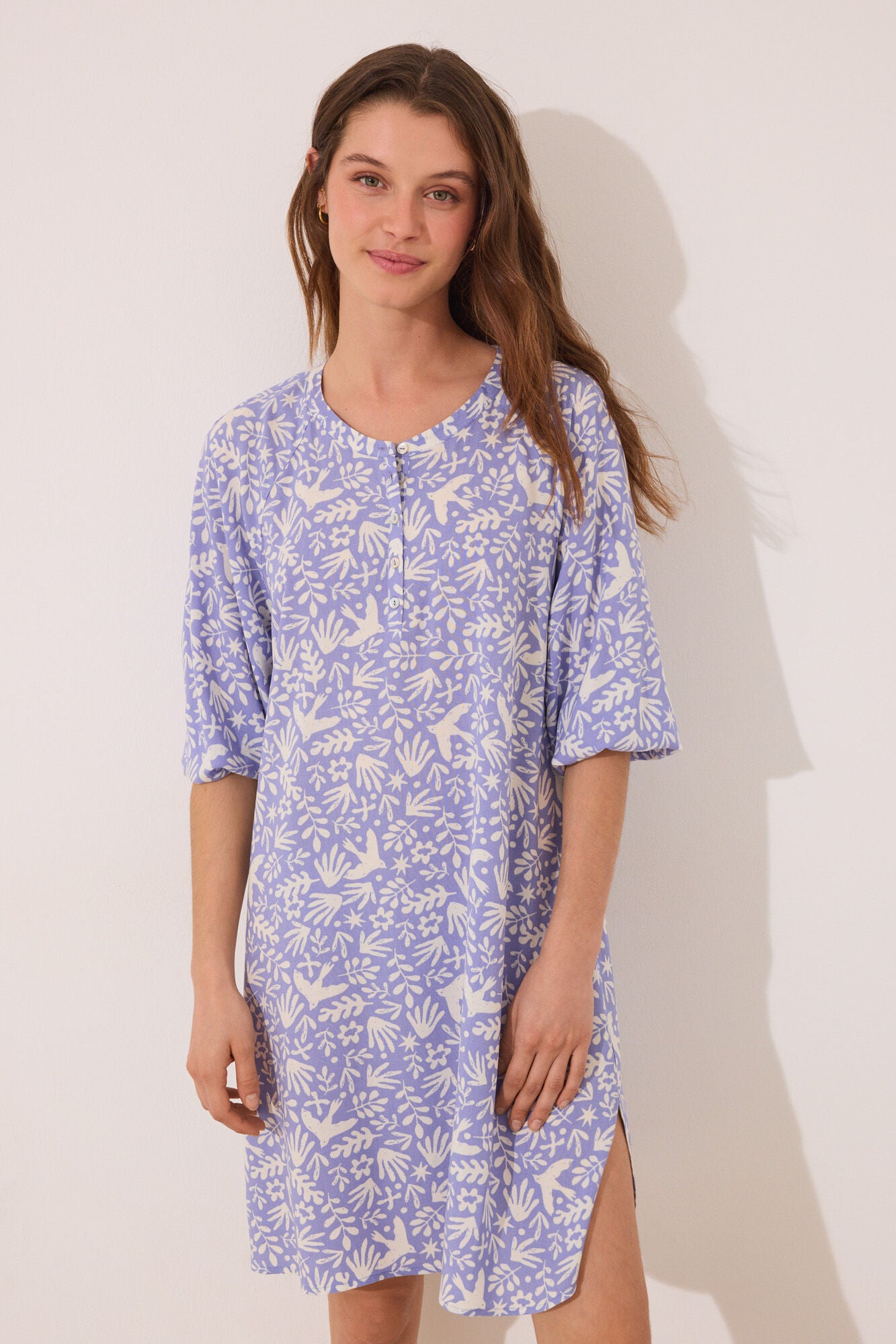 Lilac print viscose camisole
