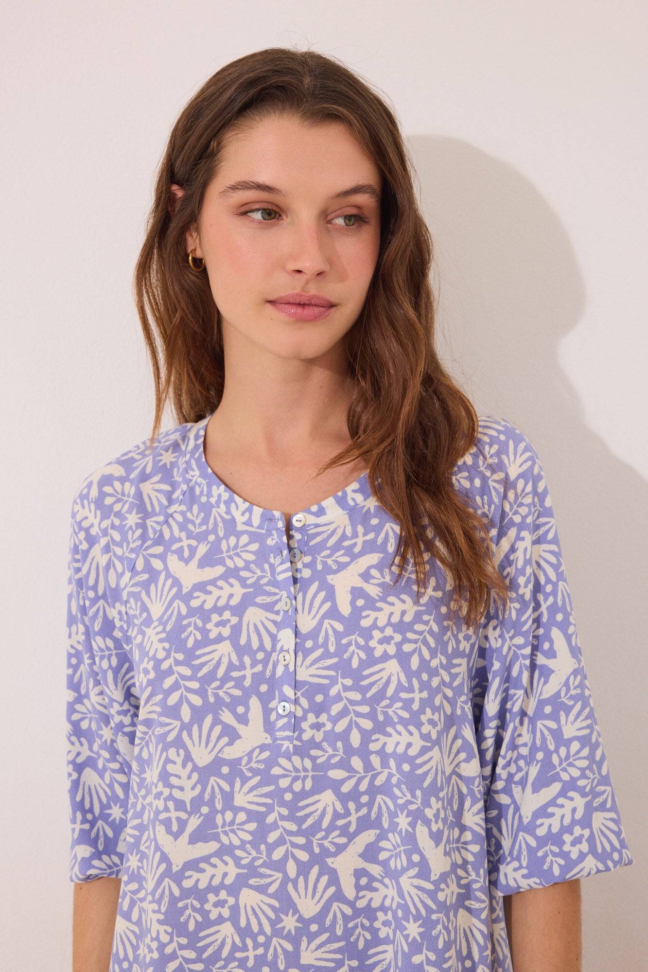 Lilac print viscose camisole
