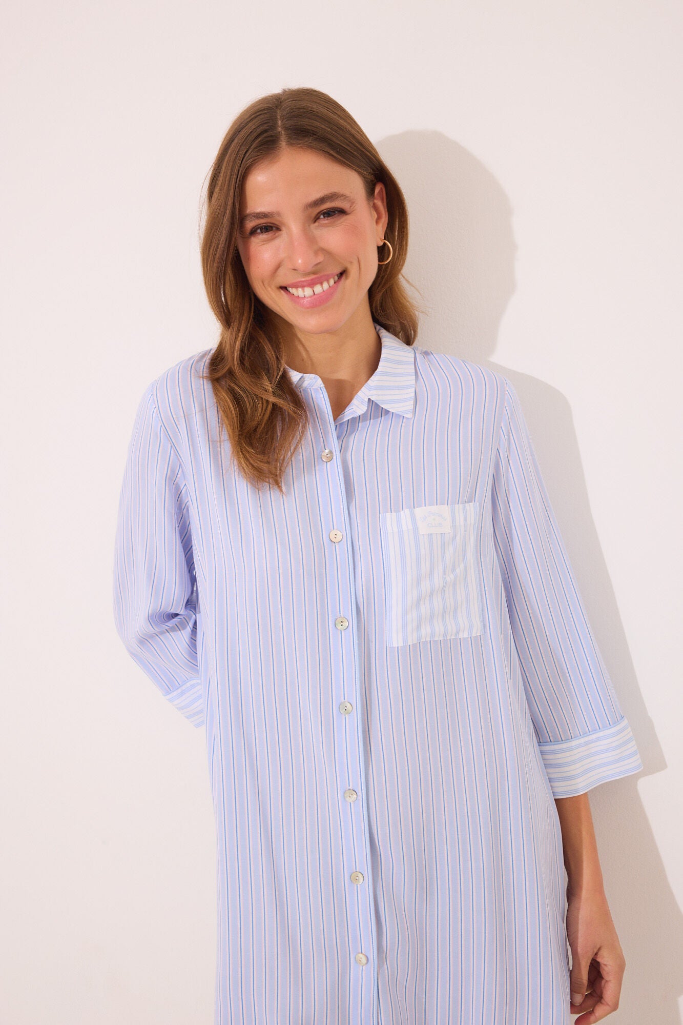 Striped viscose short camisole