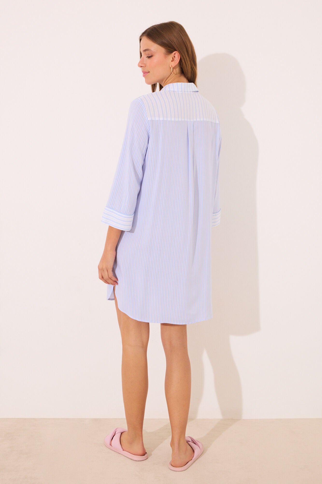 Striped viscose short camisole