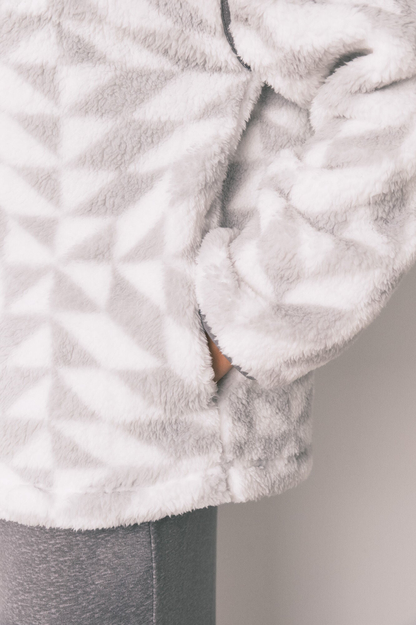 Minnie printed short fur robe