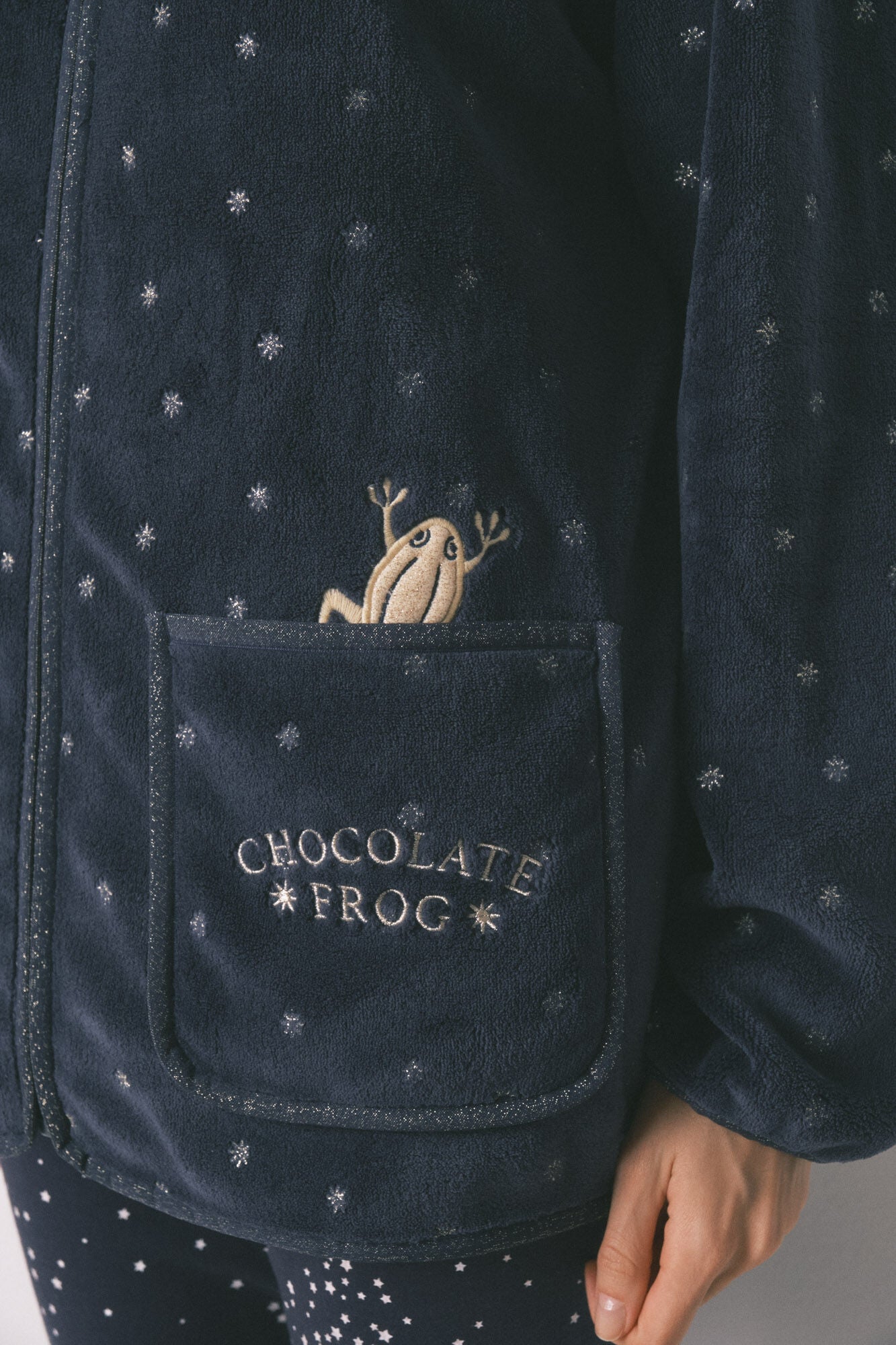 Harry Potter blue lurex fleece short robe