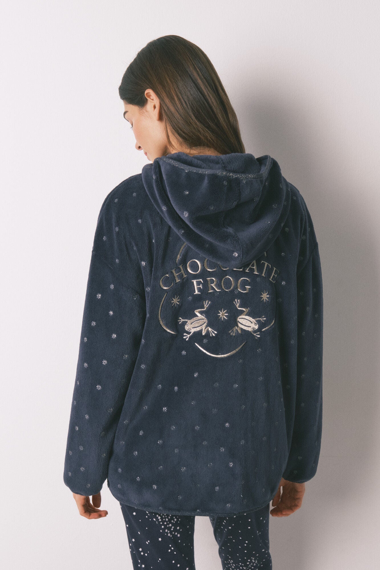 Harry Potter blue lurex fleece short robe