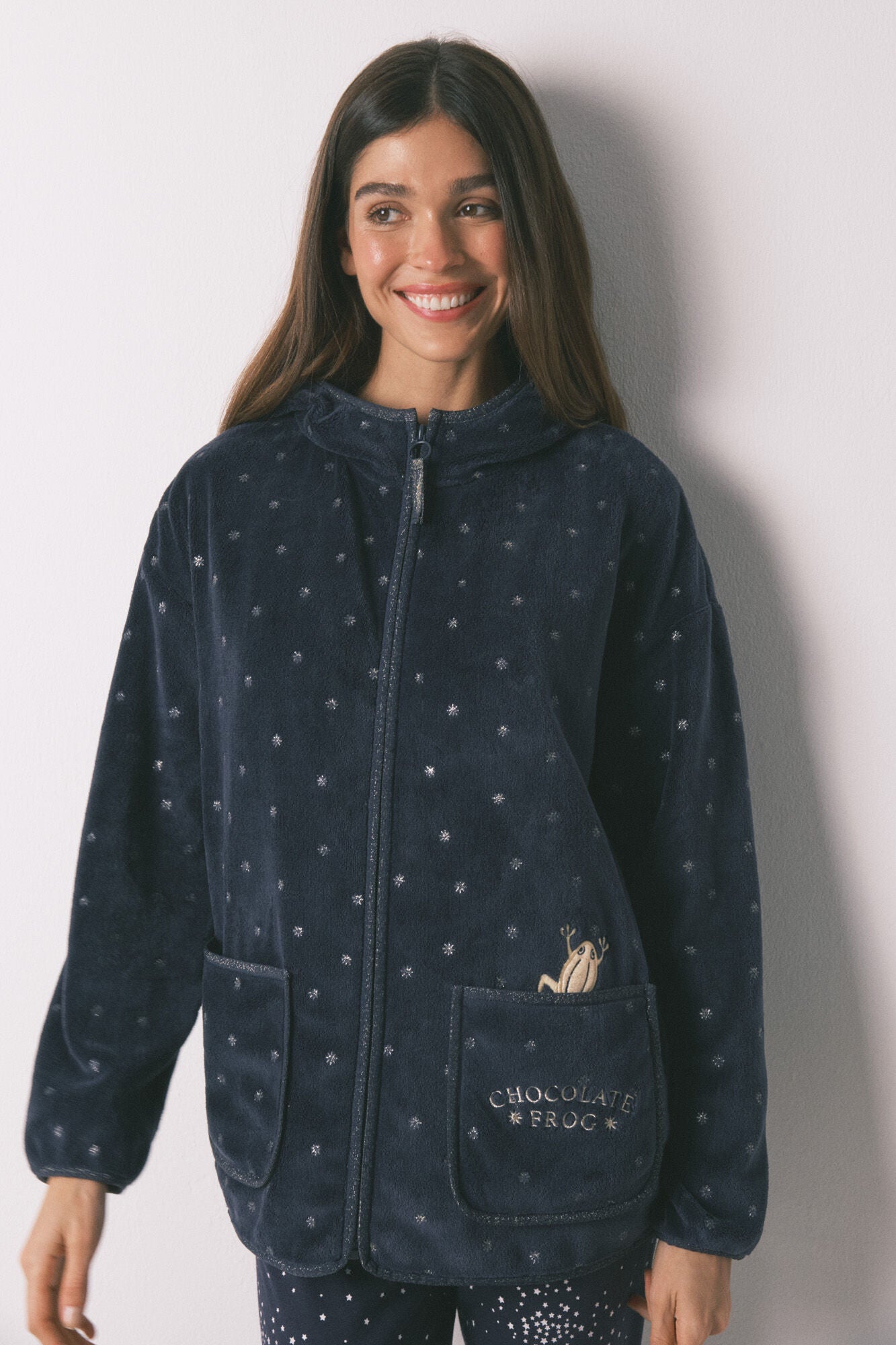 Harry Potter blue lurex fleece short robe