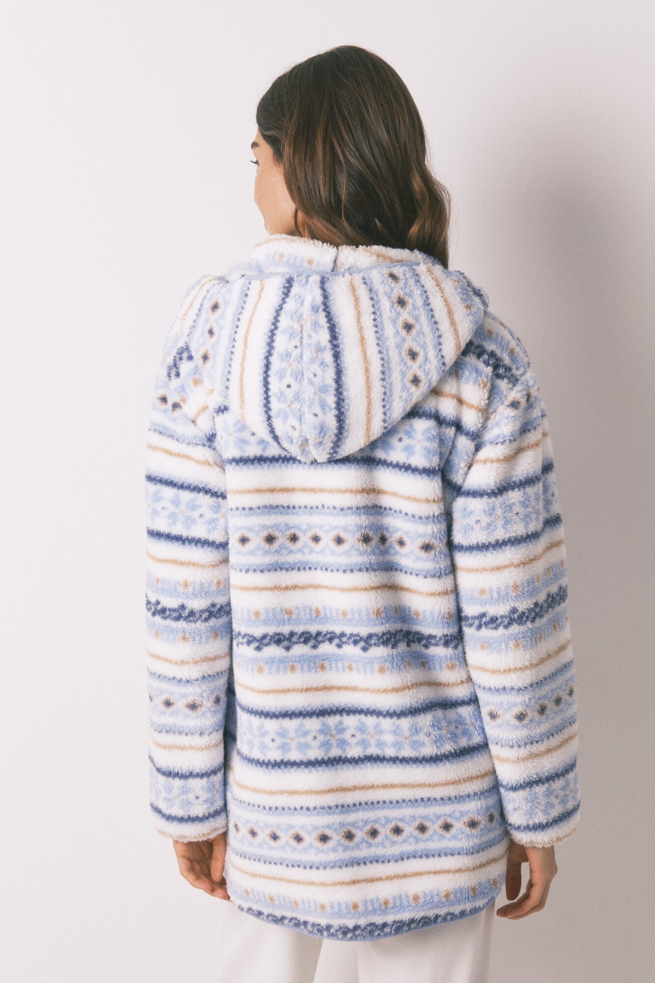 Snoopy hooded robe with decorative borders