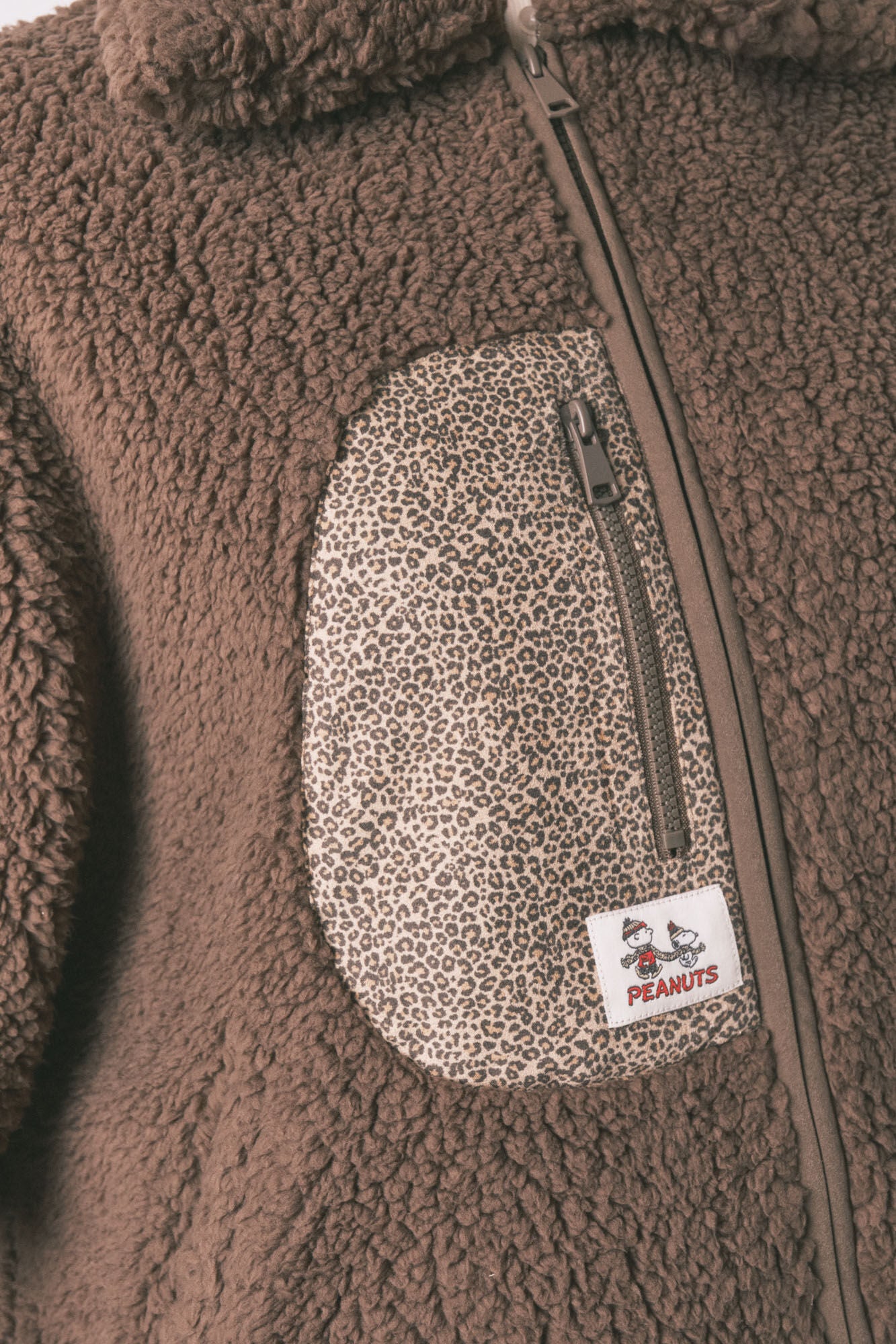 Snoopy Brown Fleece Poncho Short Robe