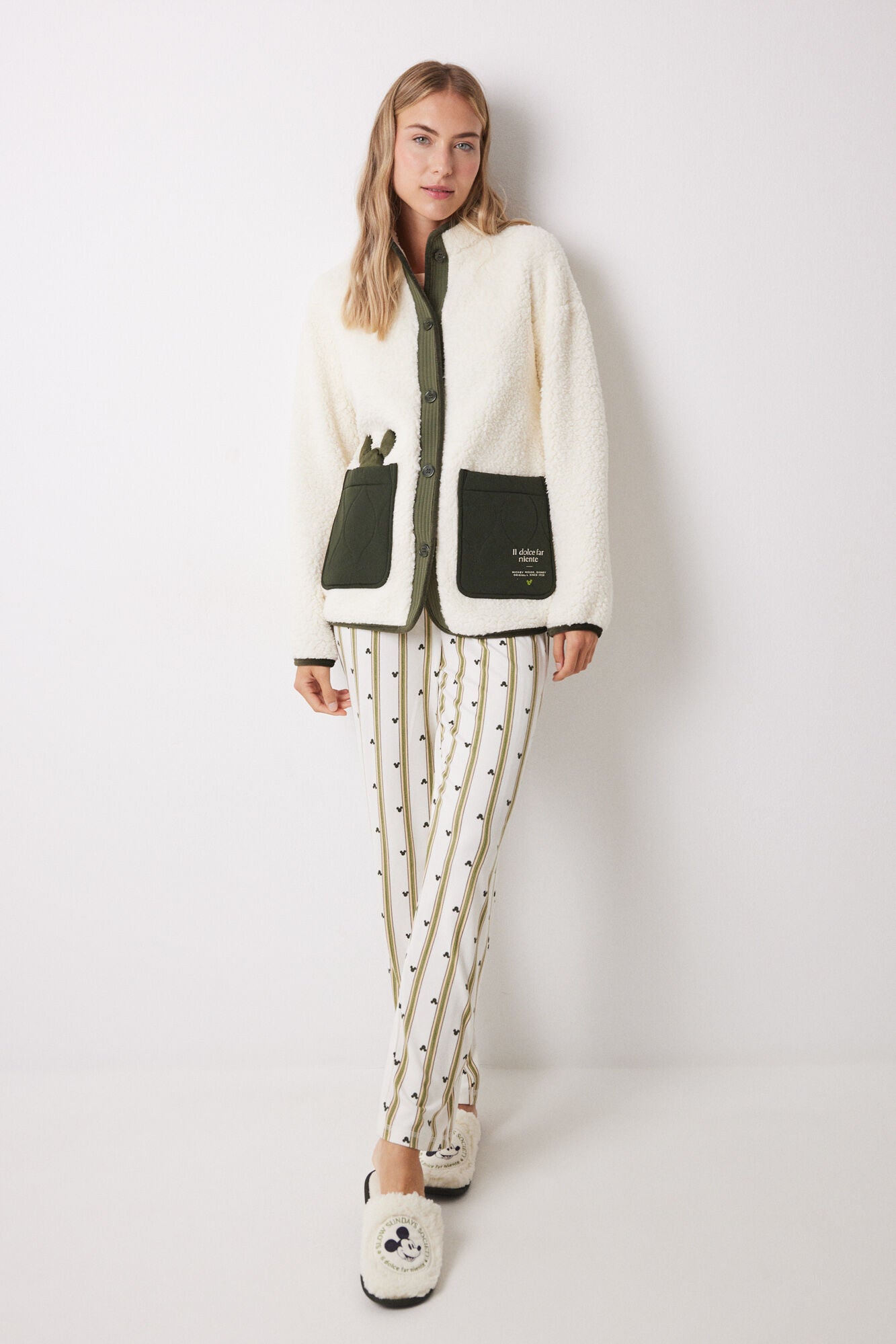 Mickey Mouse short faux shearling robe