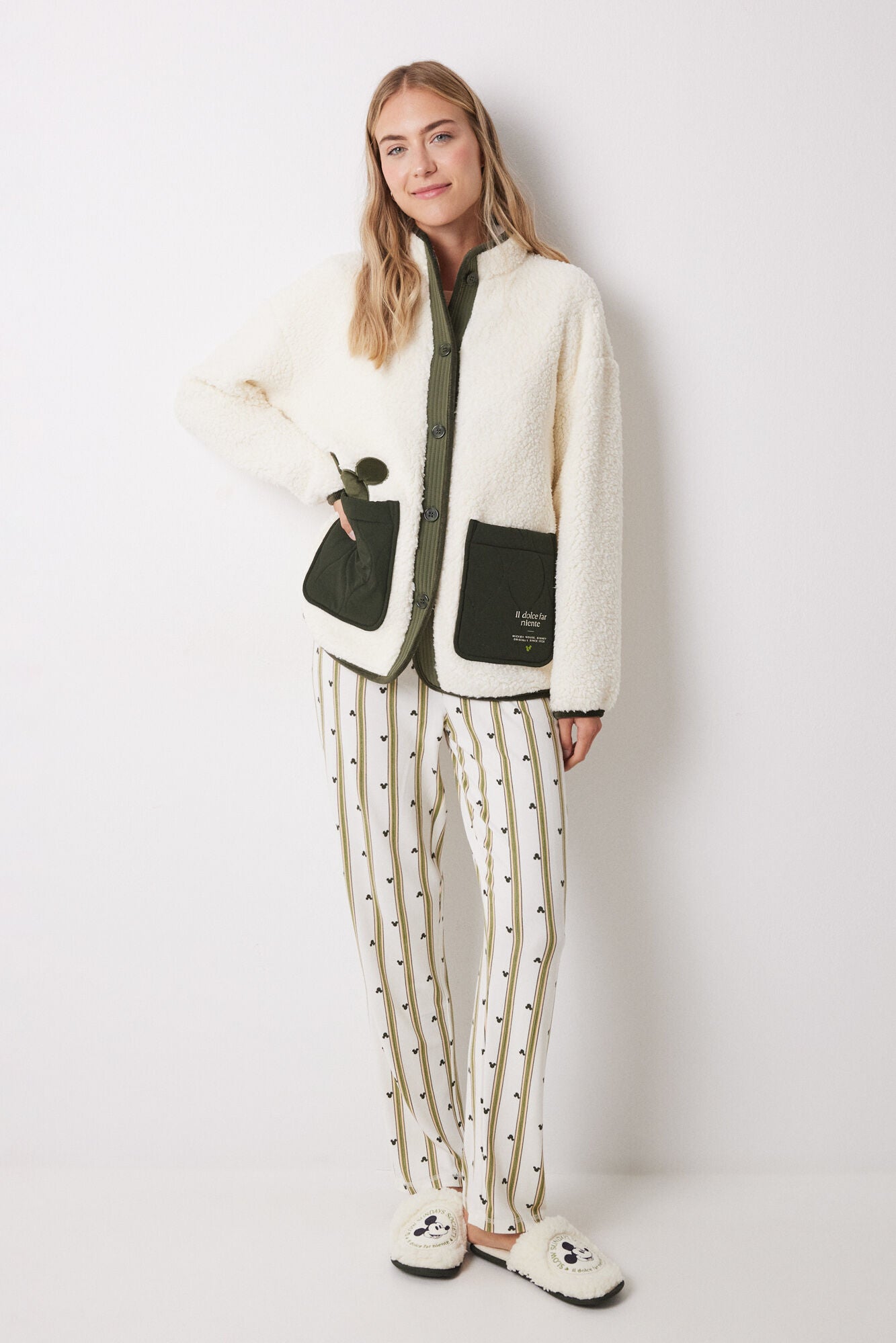 Mickey Mouse short faux shearling robe