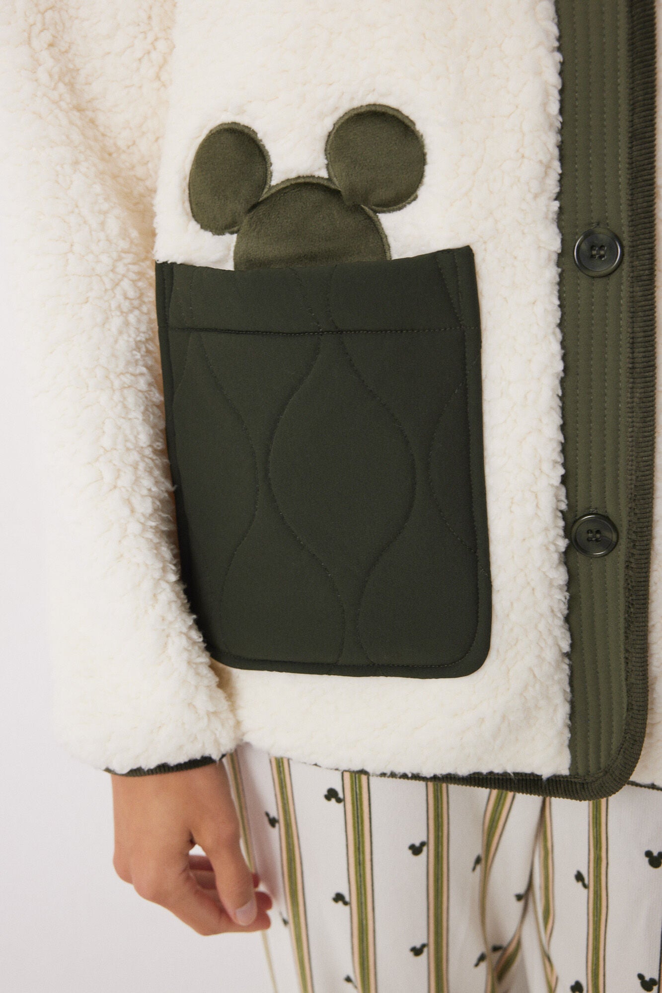 Mickey Mouse short faux shearling robe