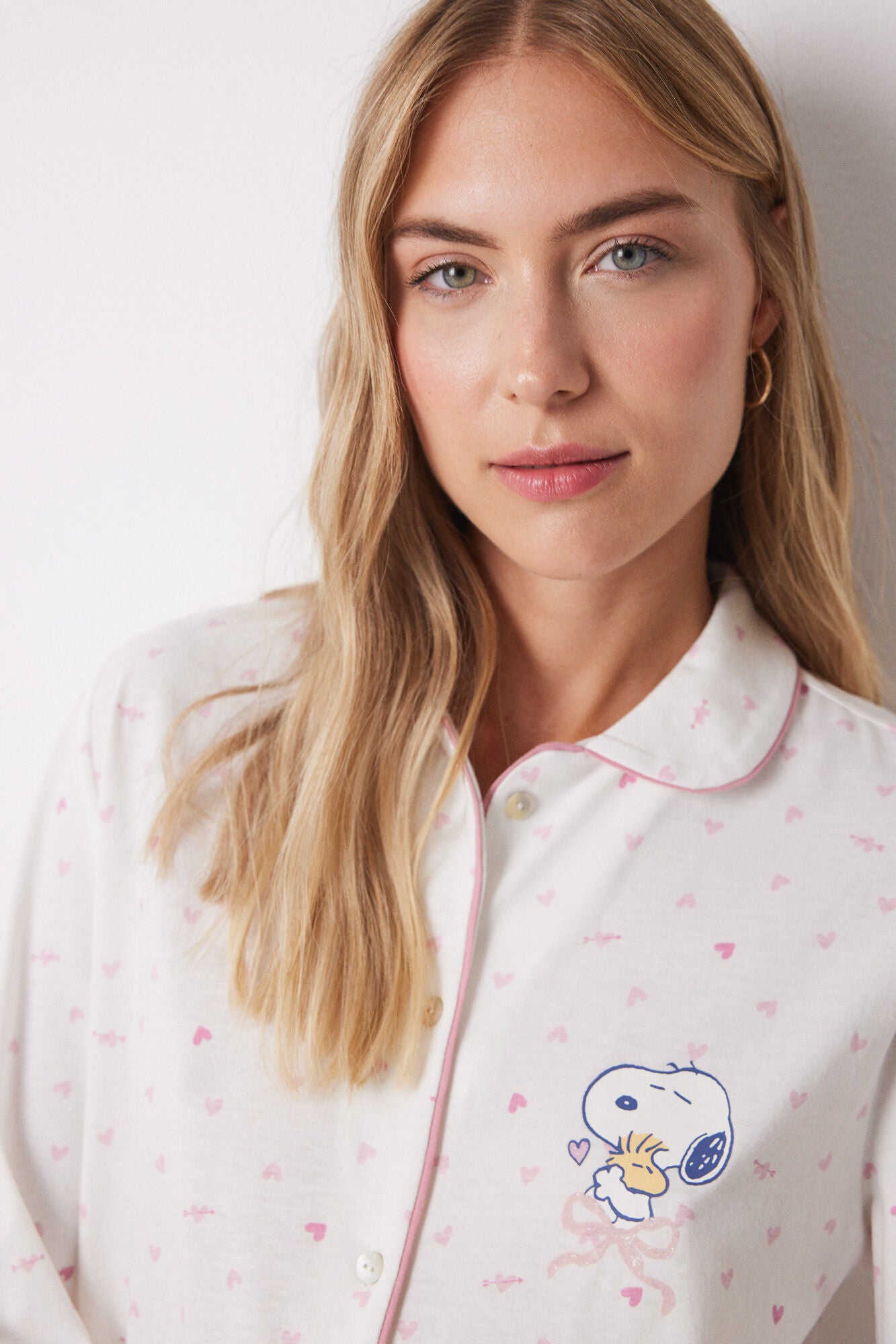 100% cotton nightgown with pink hearts