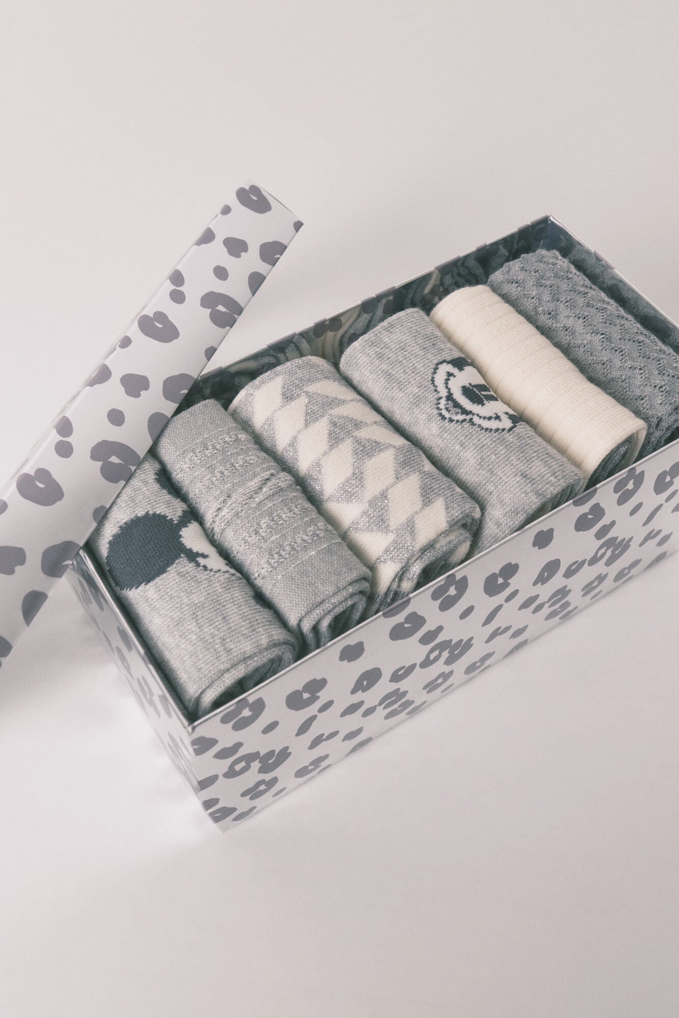 Pack of 6 Minnie and Mickey long cotton socks