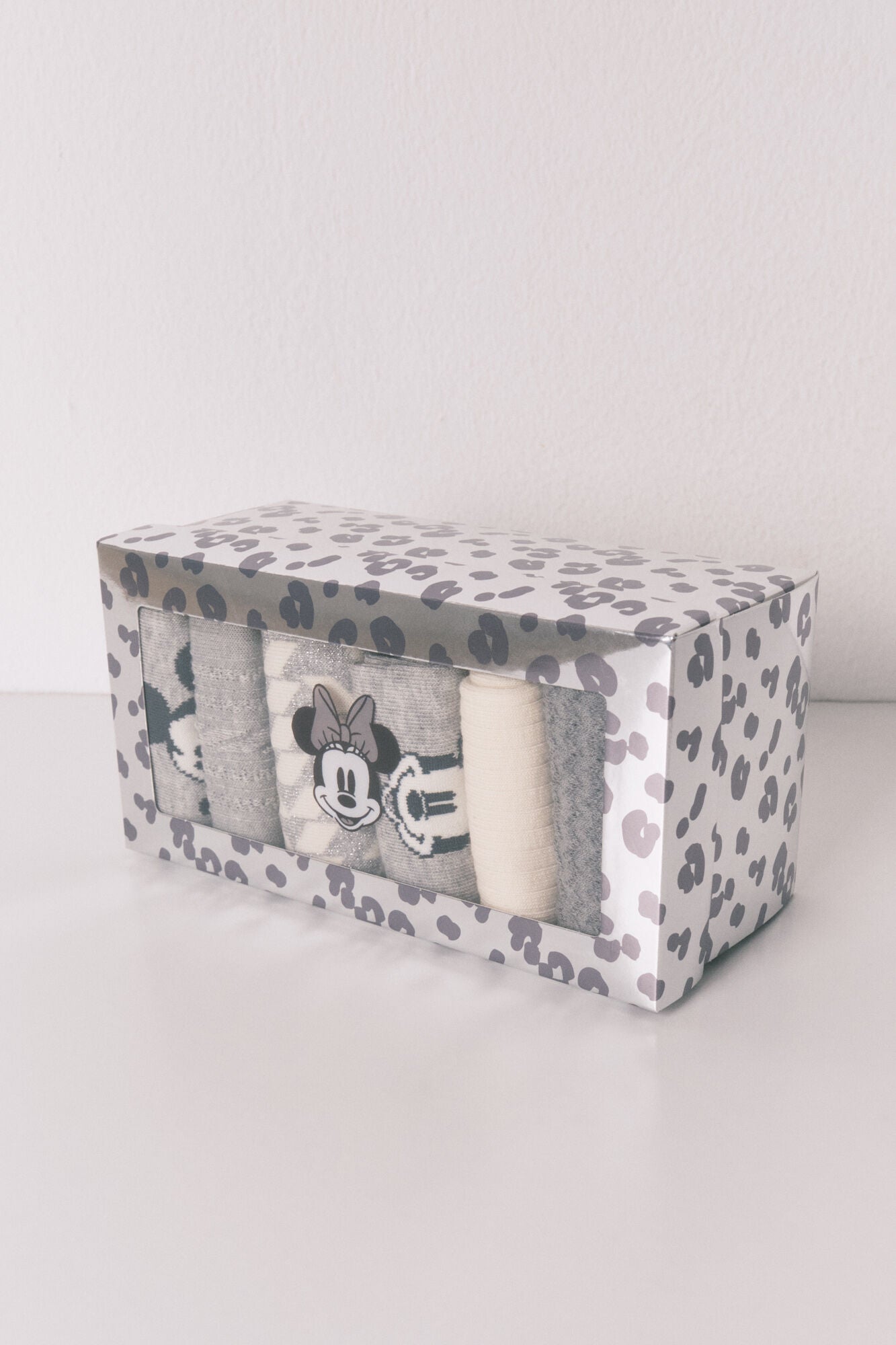 Pack of 6 Minnie and Mickey long cotton socks