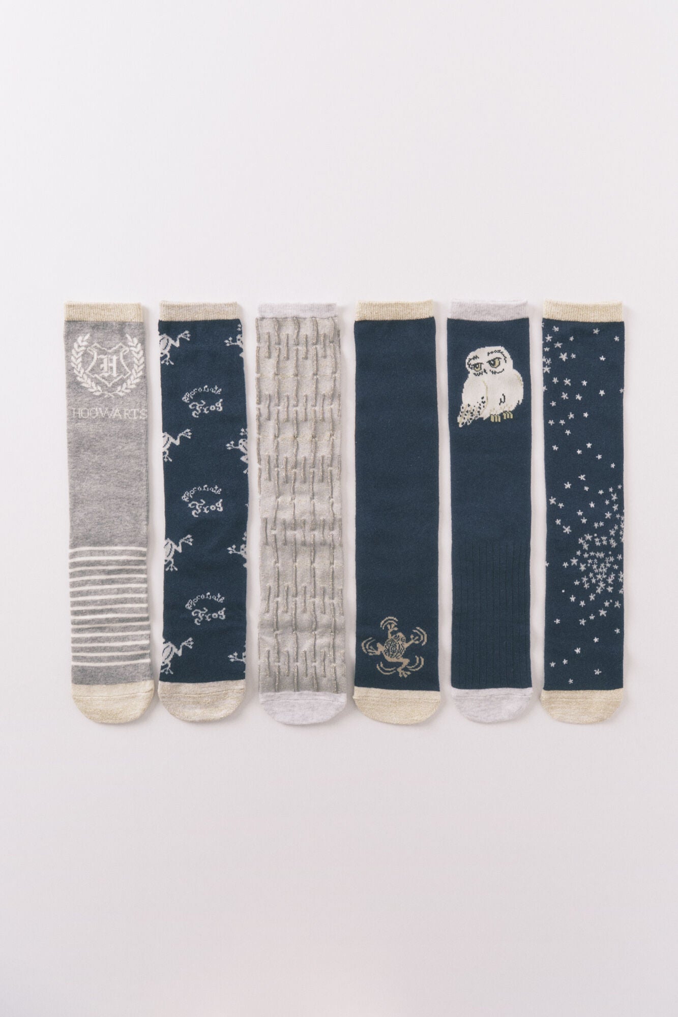 Pack of 6 Harry Potter long cotton socks