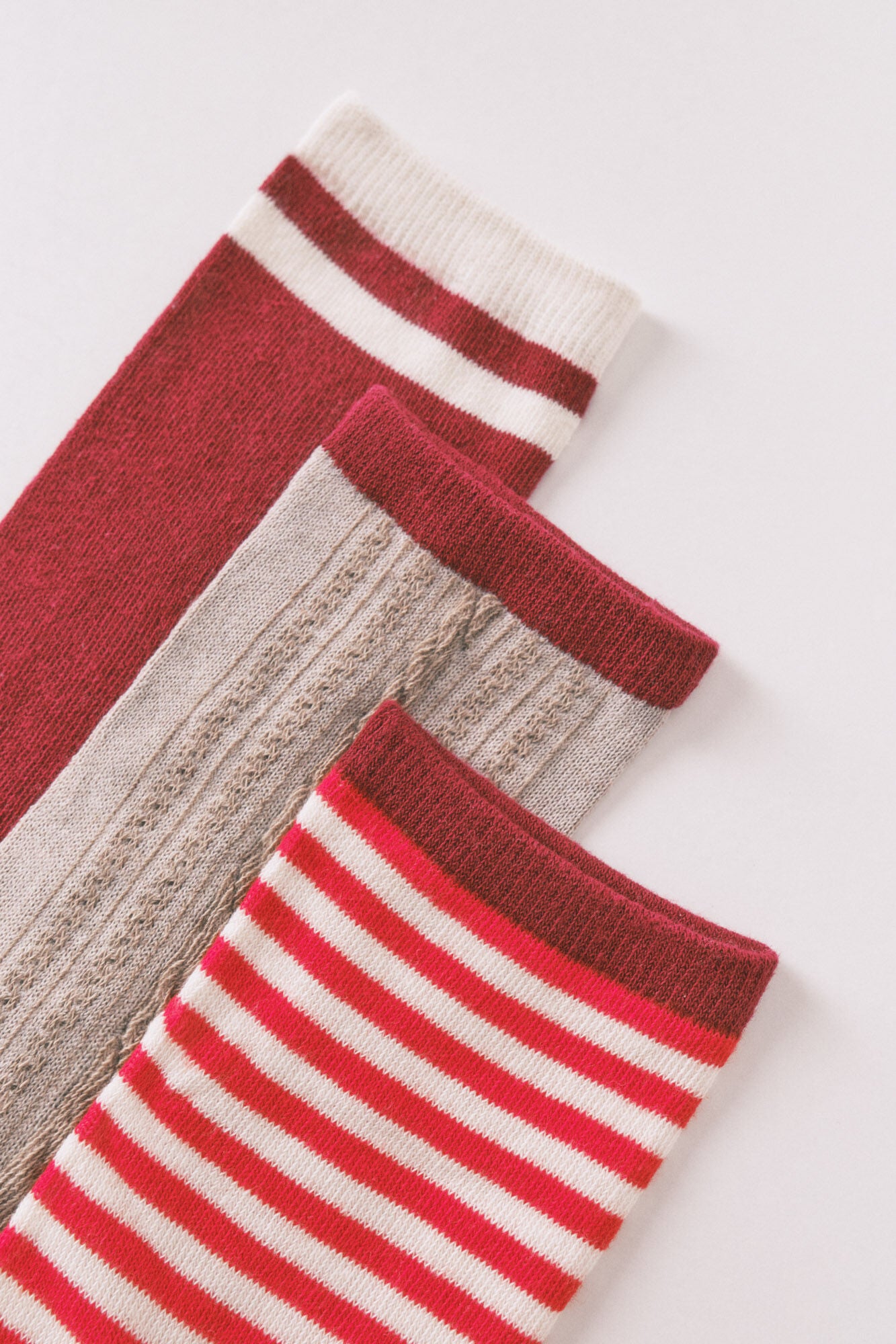 Pack of 3 long red Snoopy cotton socks