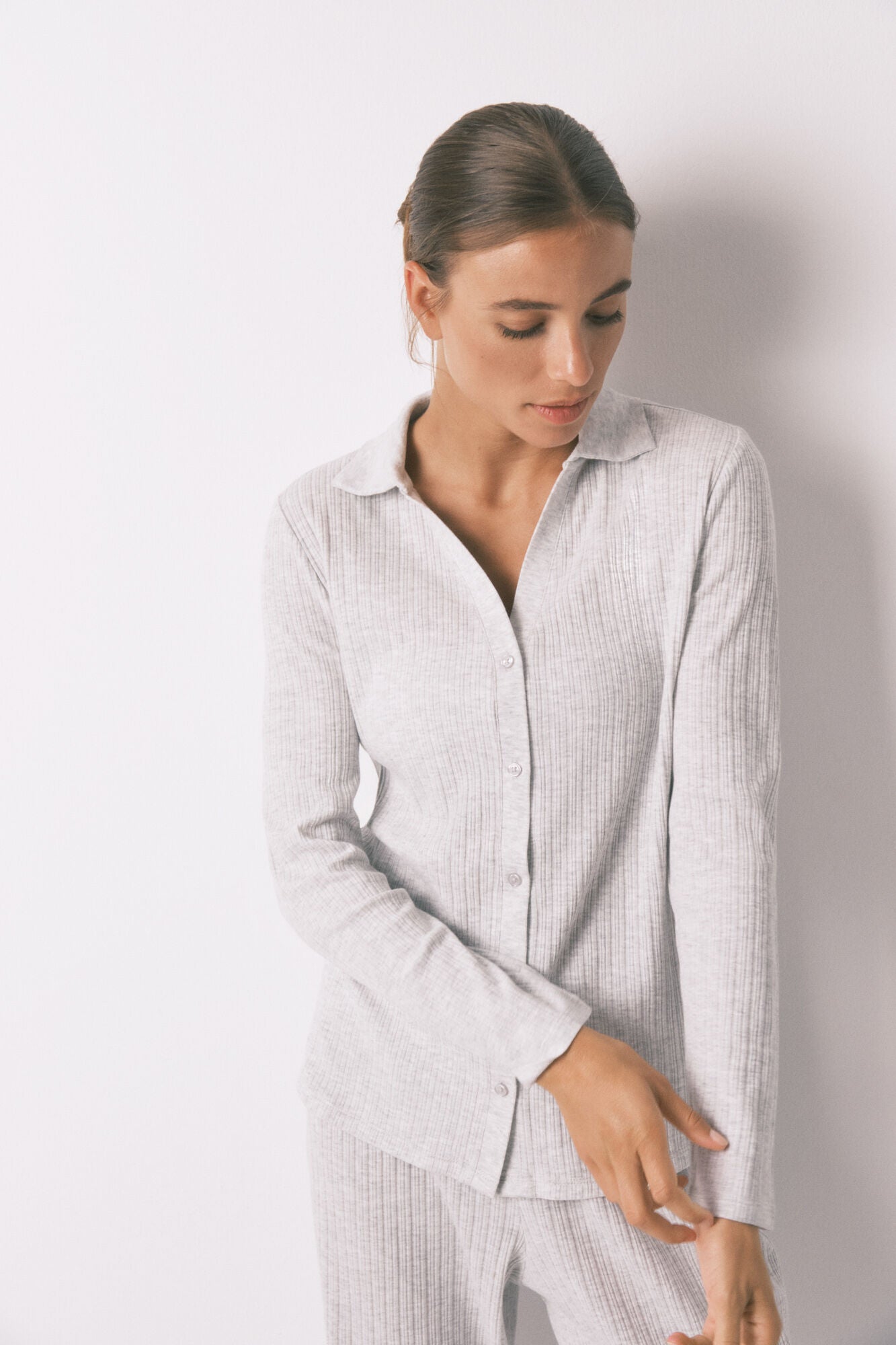 Ribbed cotton pyjamas