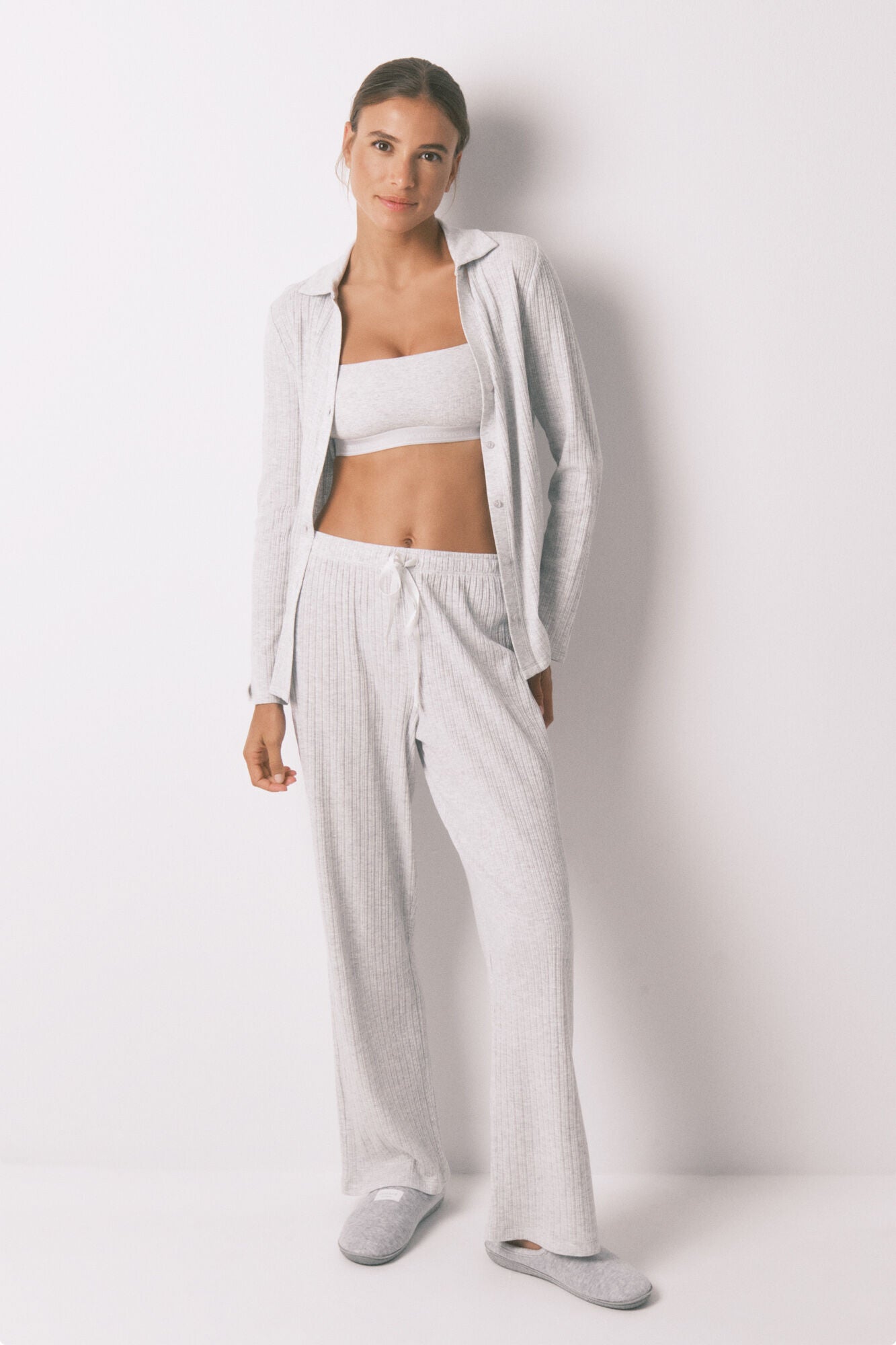 Ribbed cotton pyjamas