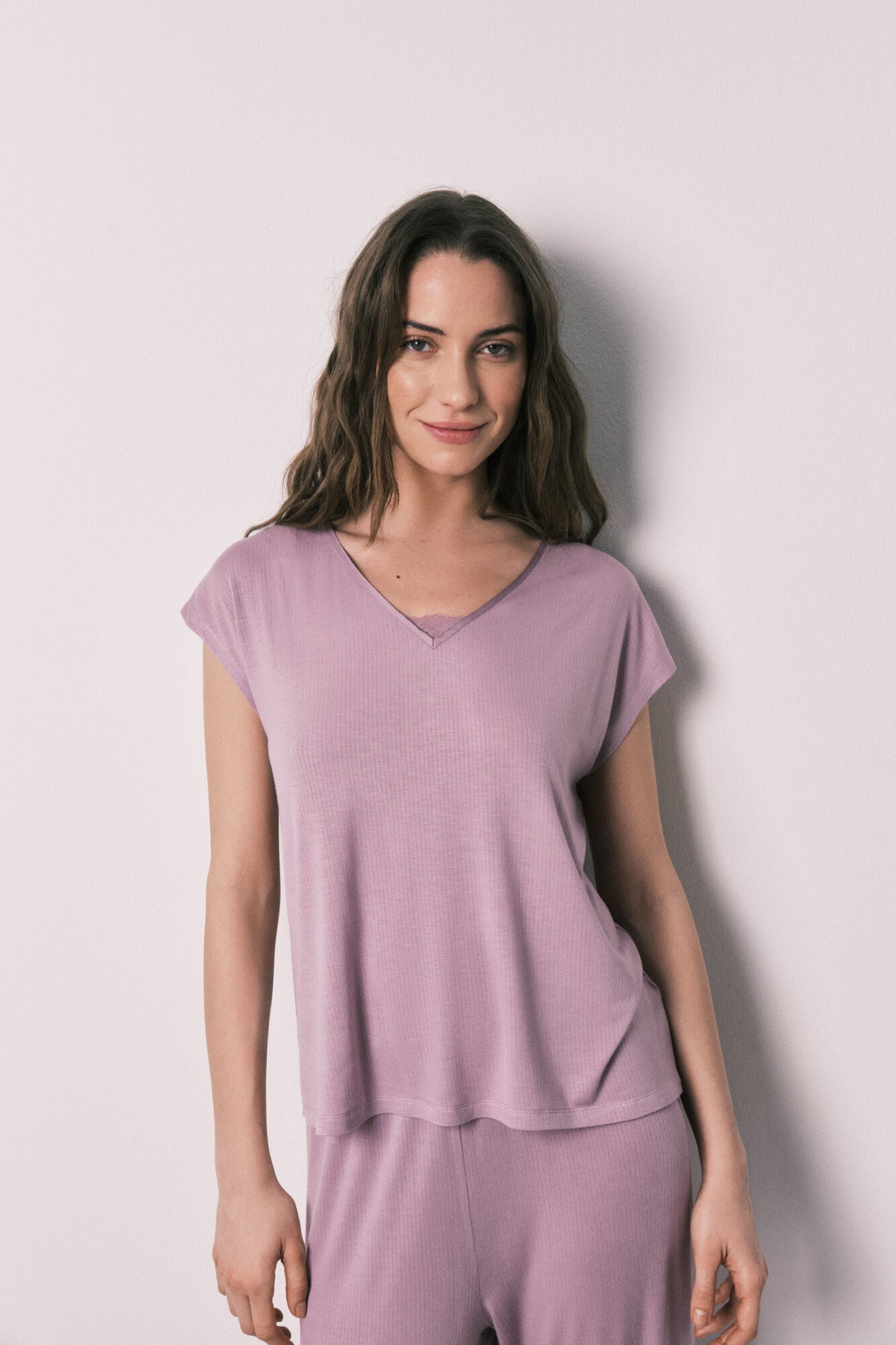 Capri viscose soft touch pink pajamas