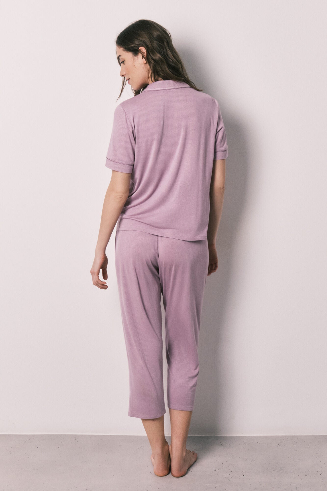 Capri Soft Touch Pink Shirt Pyjamas