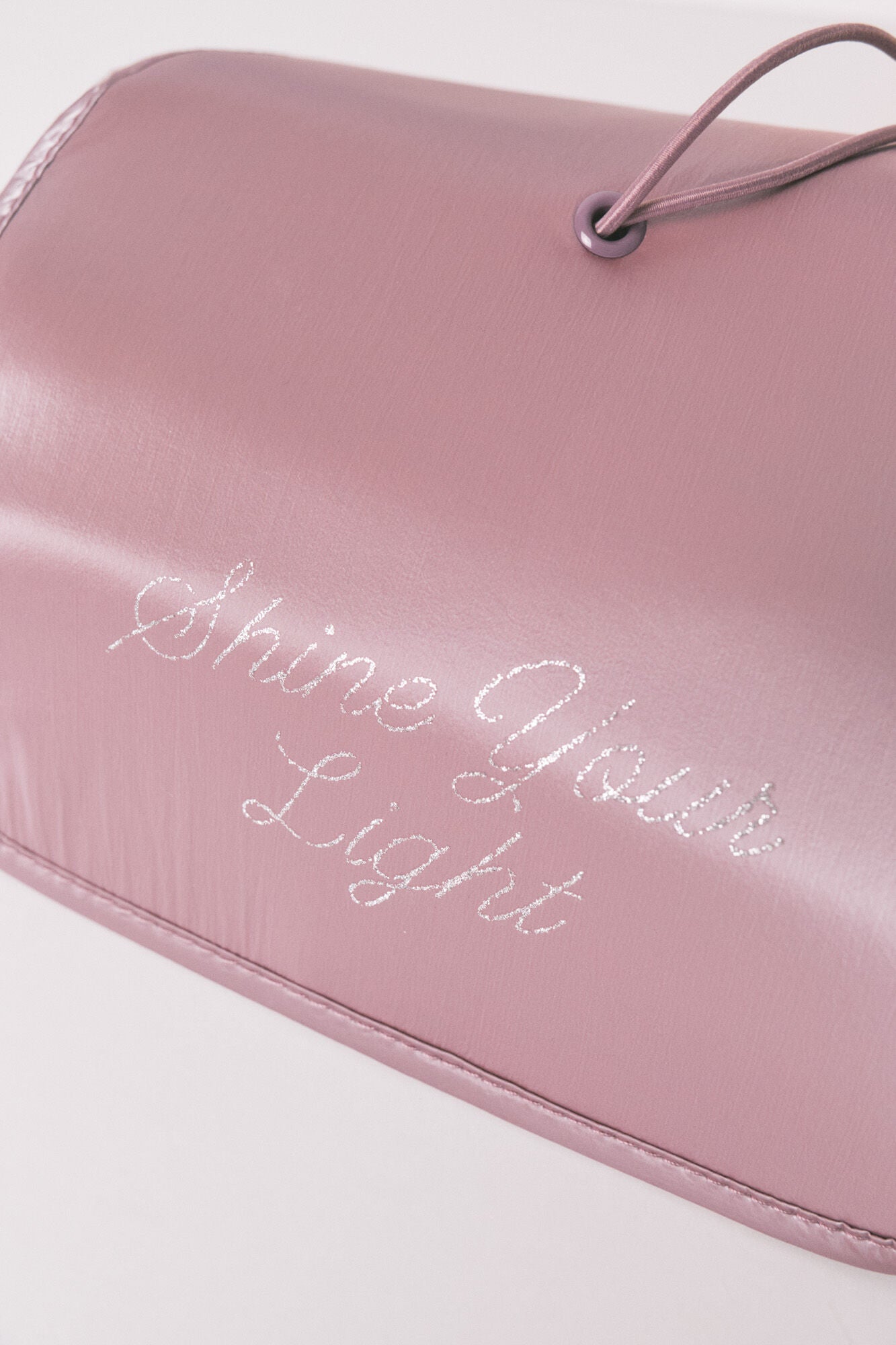 Medium pink satin toiletry bag with hanger