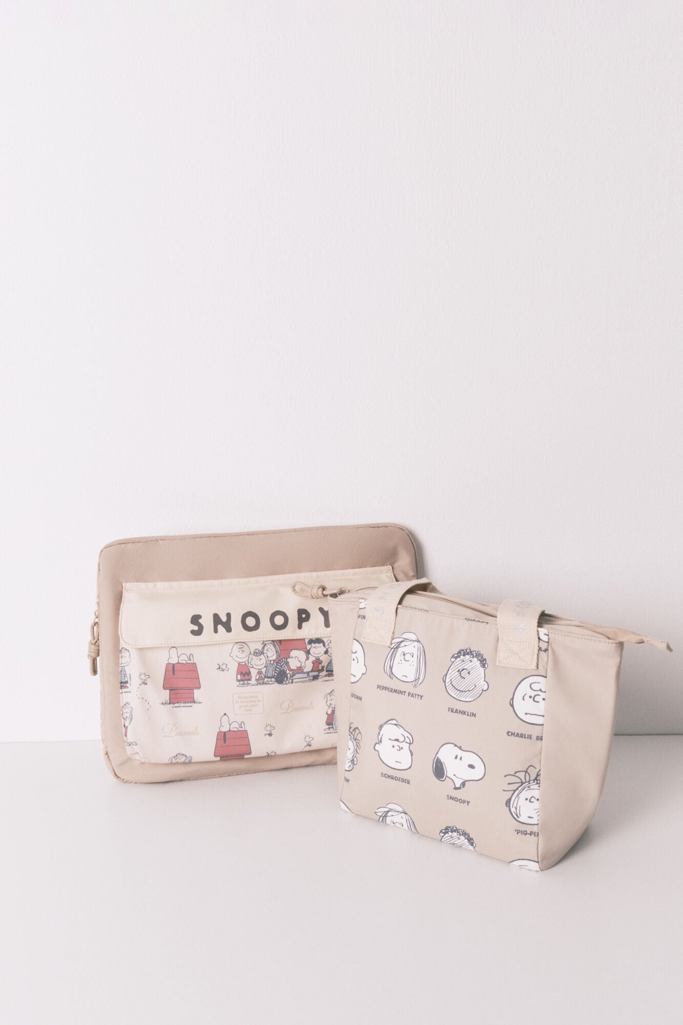 Snoopy beige thermal food bag