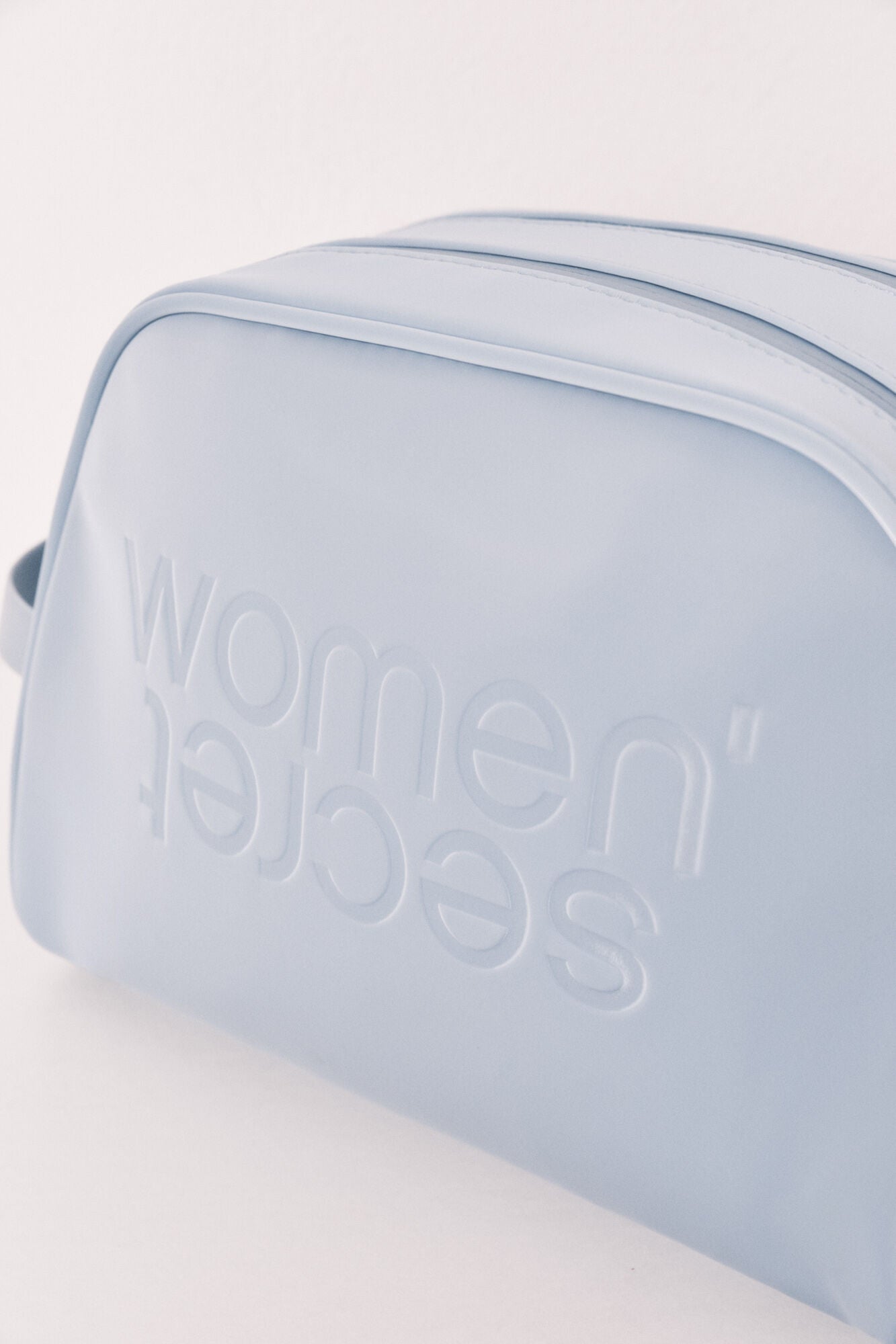 Blue medium double-zip vanity case