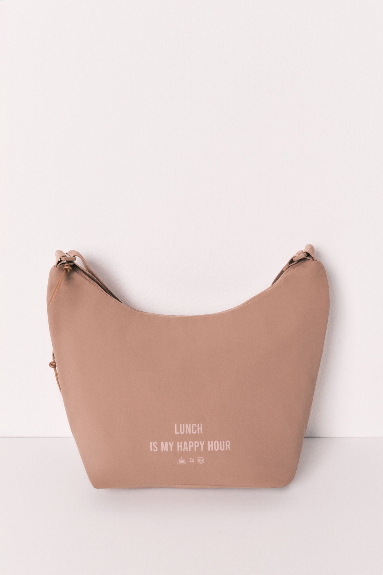 Brown thermal lunch bag