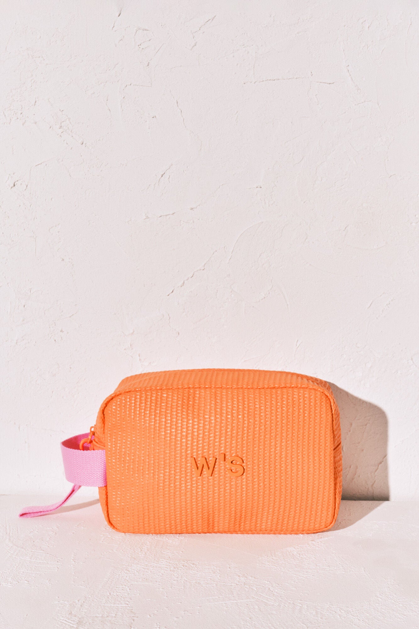 Raffia toiletry bag