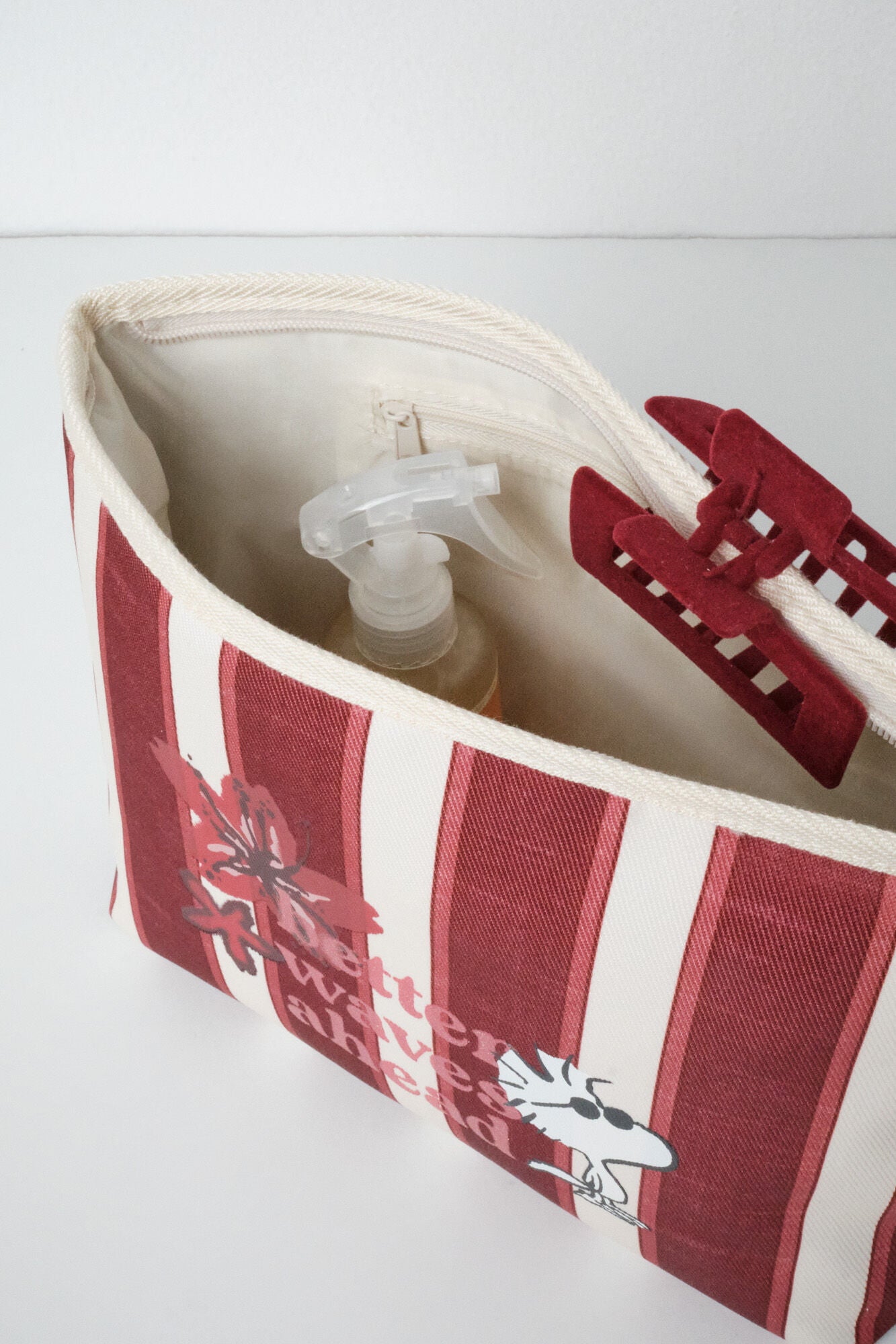 Striped medium vanity case Peanuts