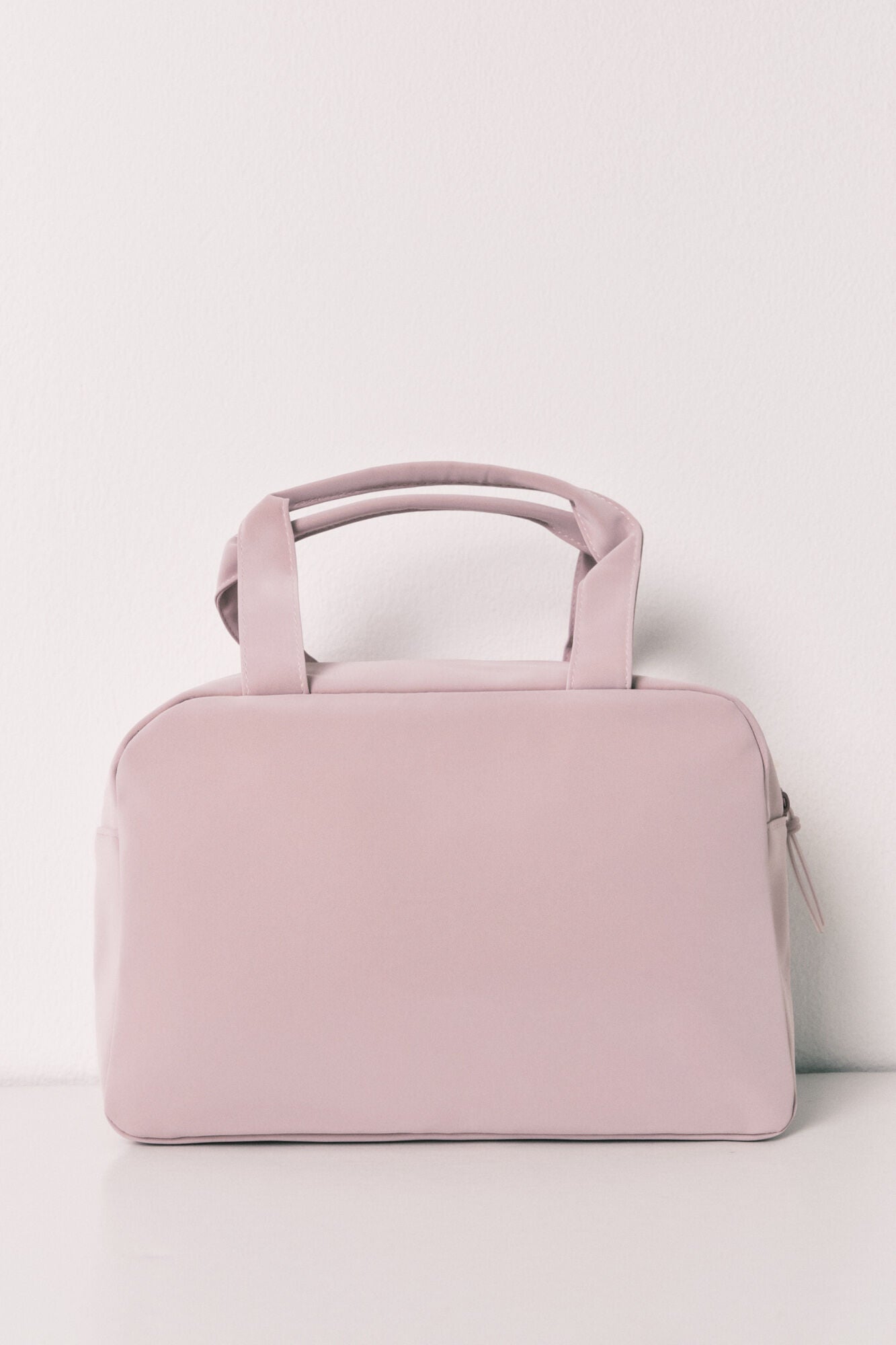 Pink large vanity case with handles