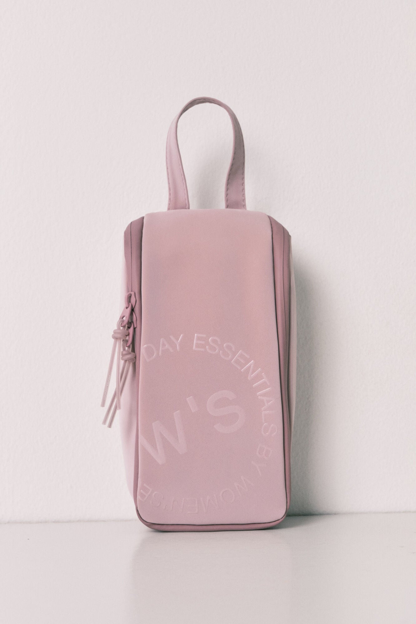 Pink medium zip handle vanity case