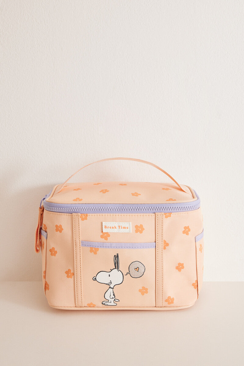 Snoopy large orange toiletry bag