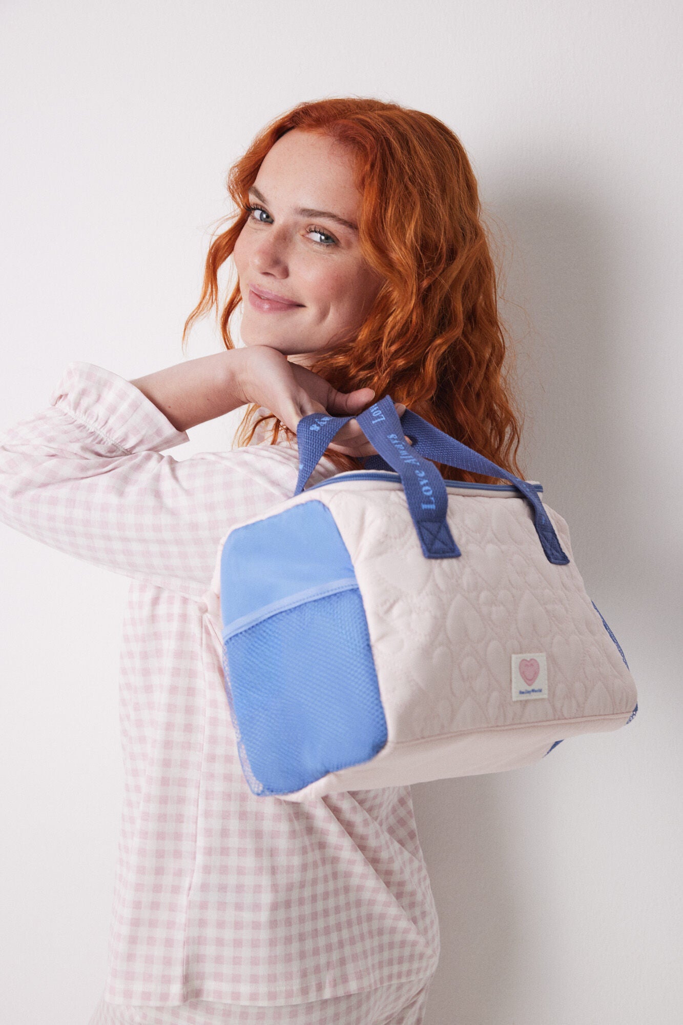 Large padded toiletry bag with Smiley hearts