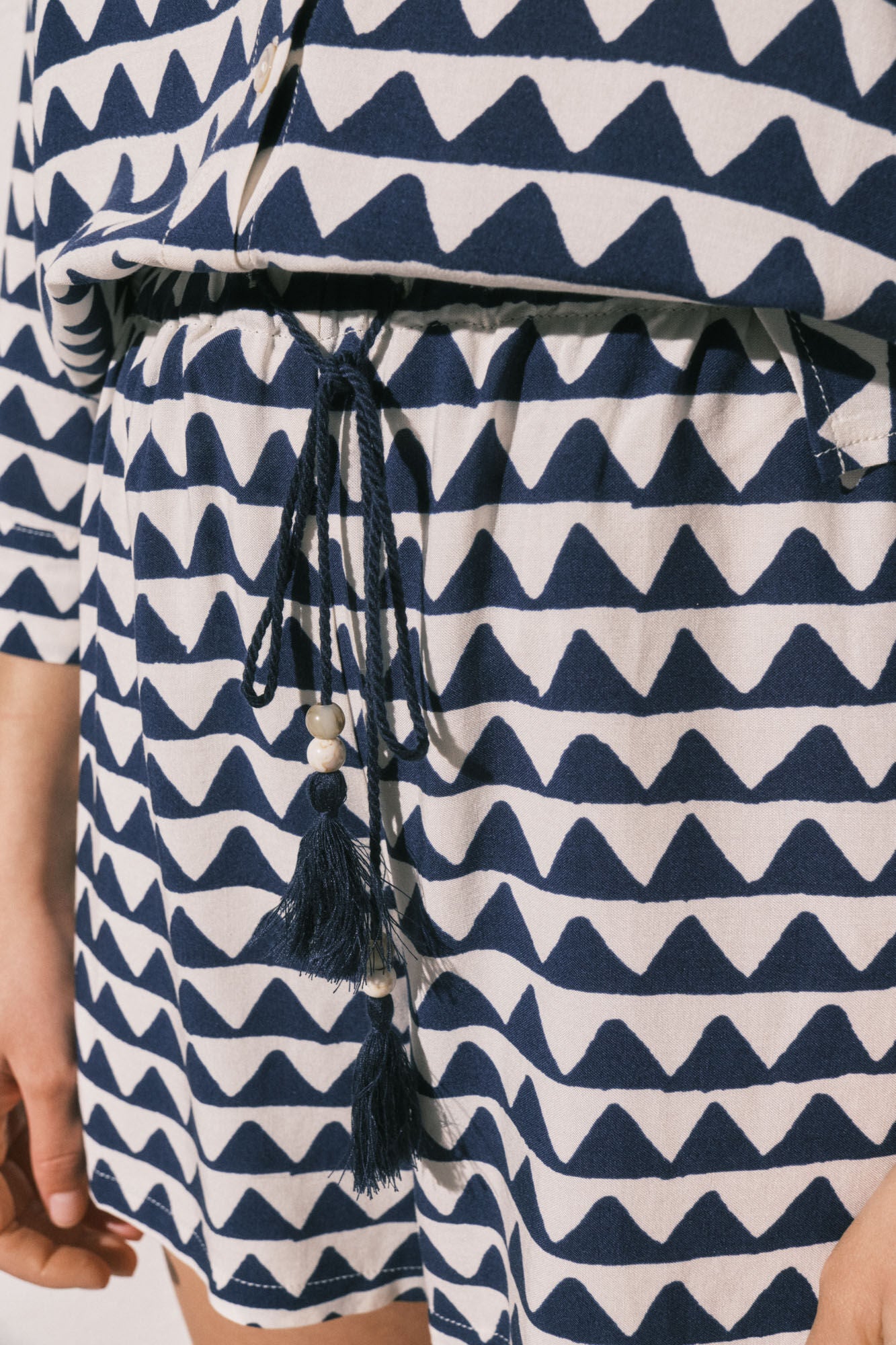 Geometric print short classic pyjamas