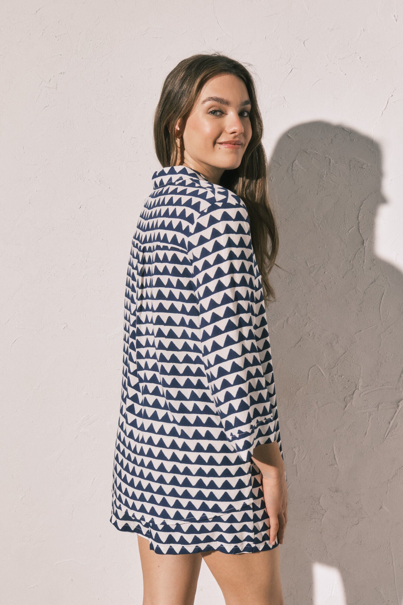 Geometric print short classic pyjamas