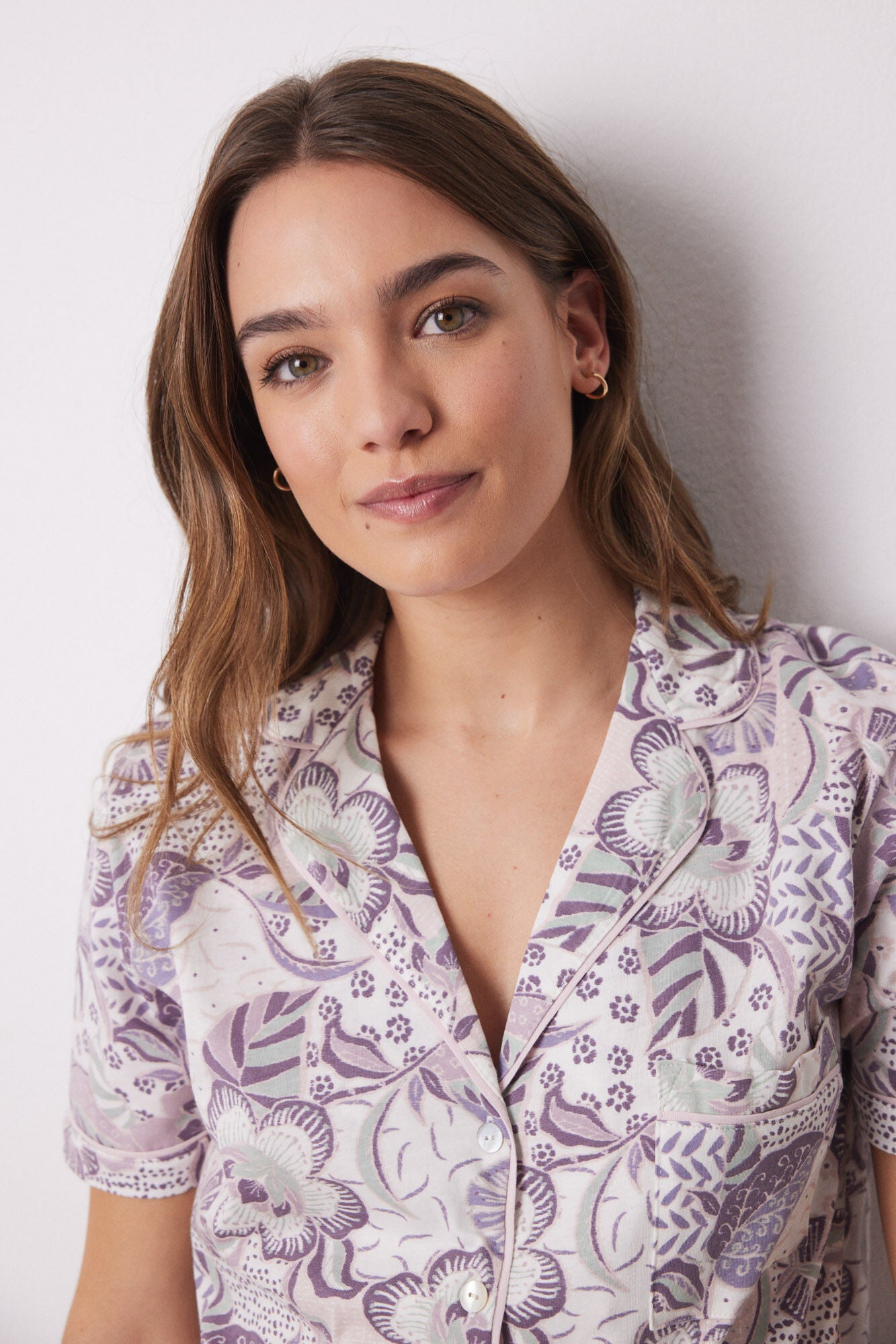 Floral 100% cotton classic pyjamas