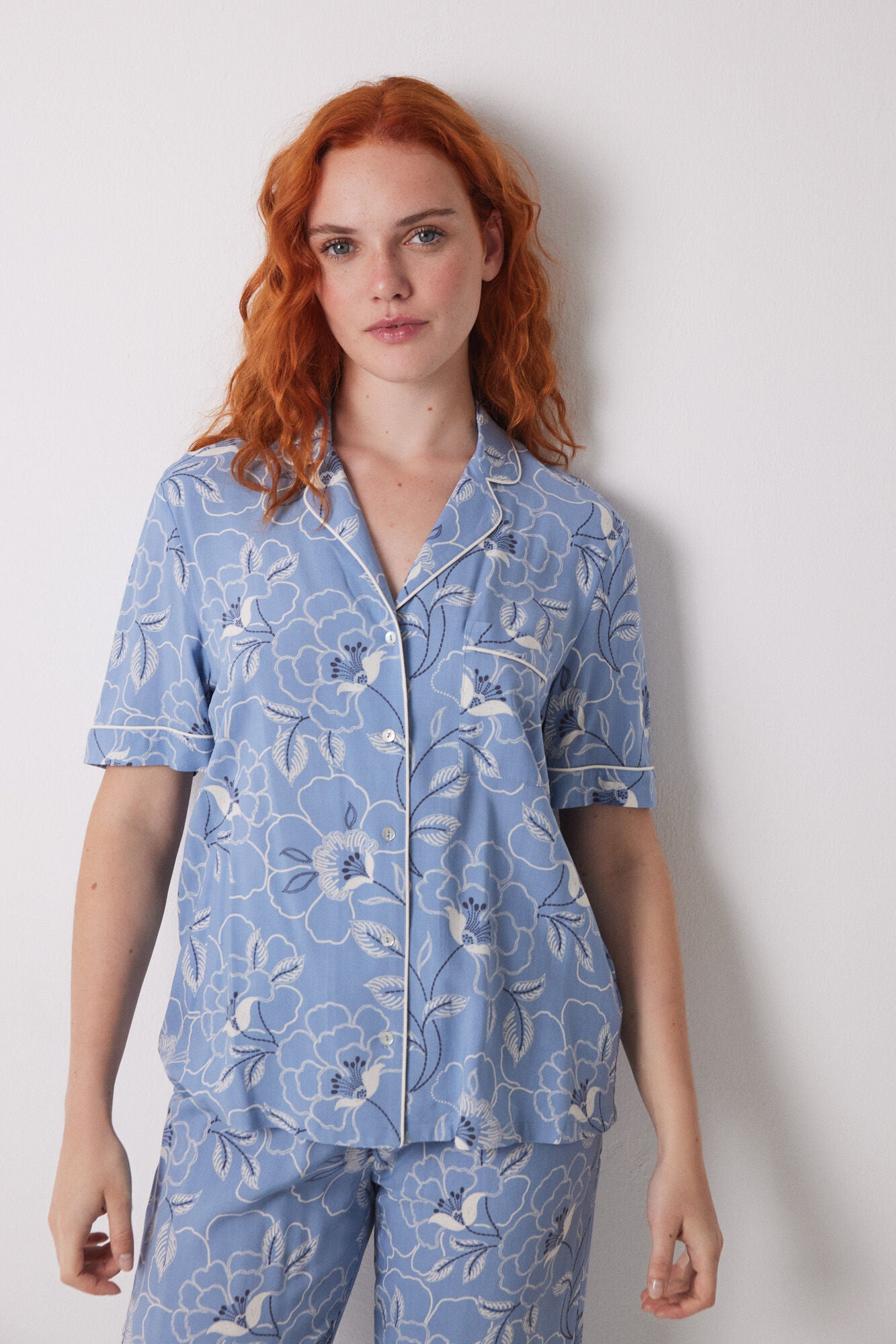 Viscose flower classic pyjamas