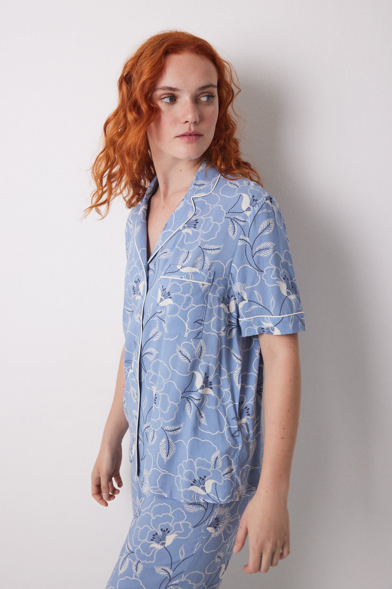 Viscose flower classic pyjamas