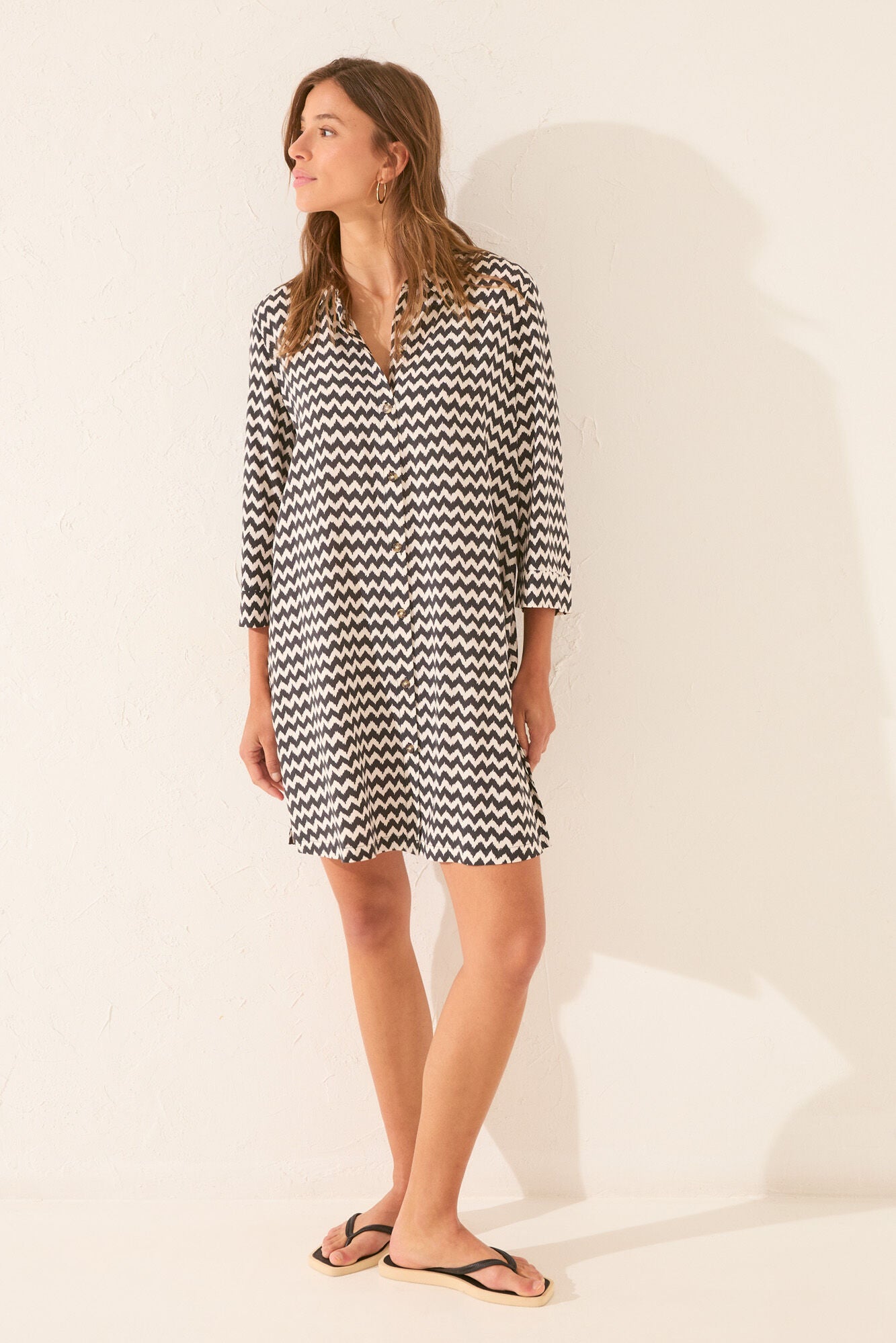 Short zigzag print camisole